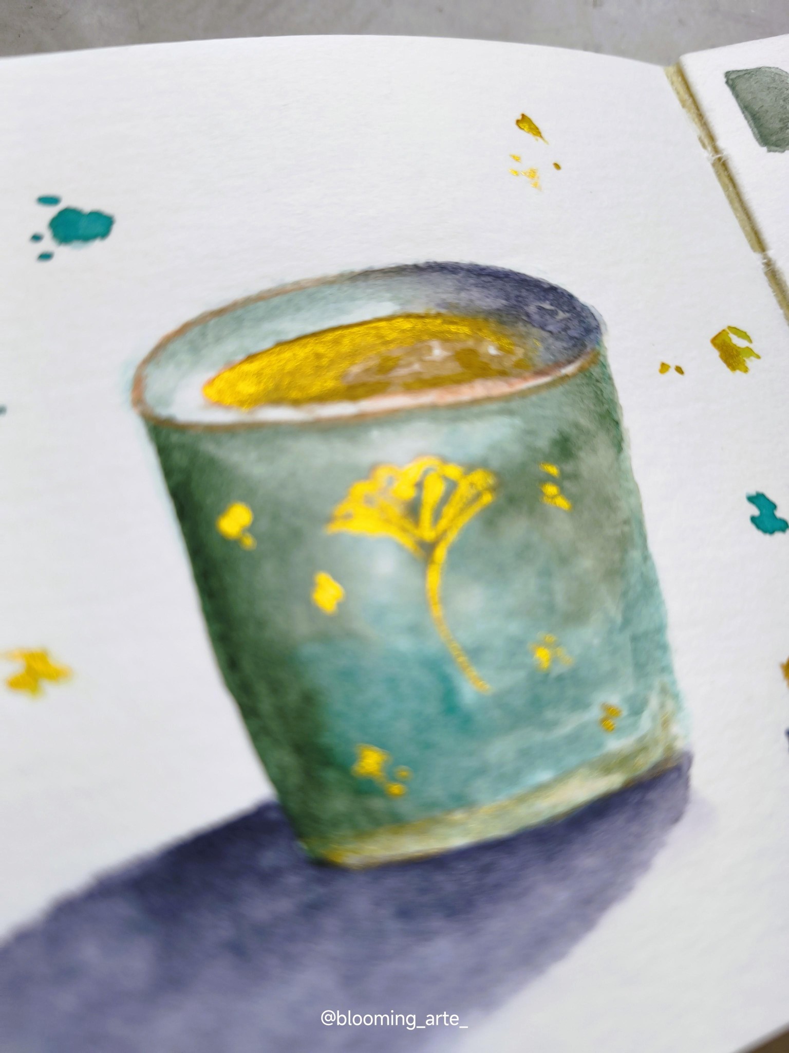 Daily Practice : 8 Days of Mixed Media Teacup Sketching Challenge - image 3 - student project