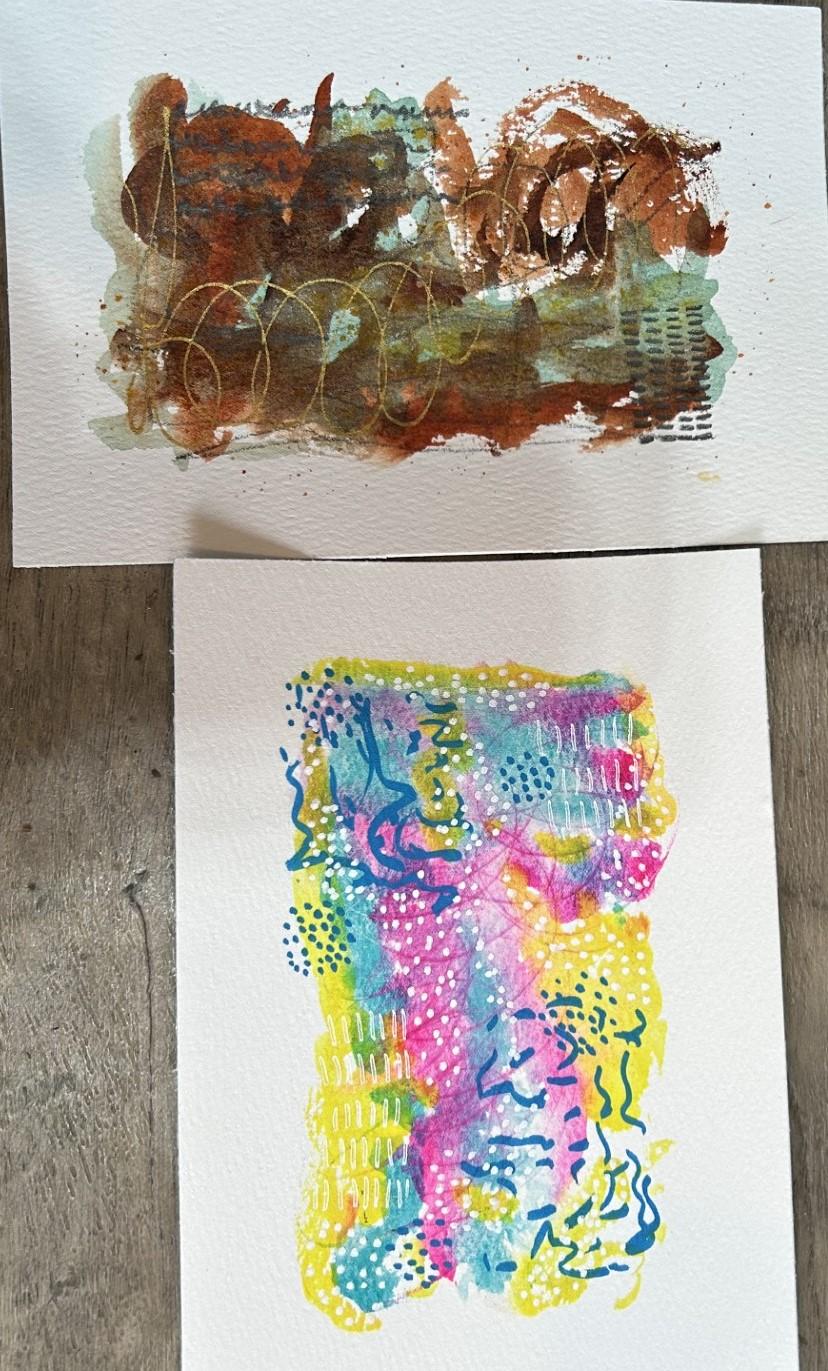 Watercolor Abstracts: Using Watercolor And Mark Making - image 5 - student project
