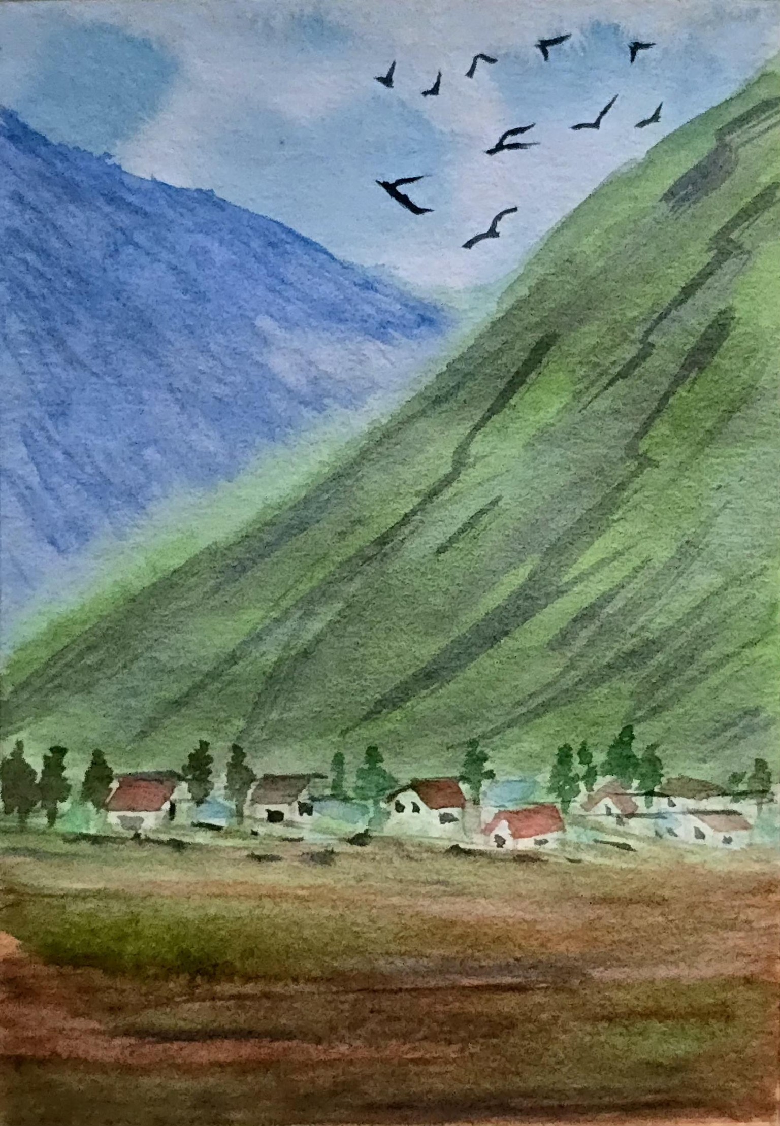 20days of Watercolours mountains - image 15 - student project