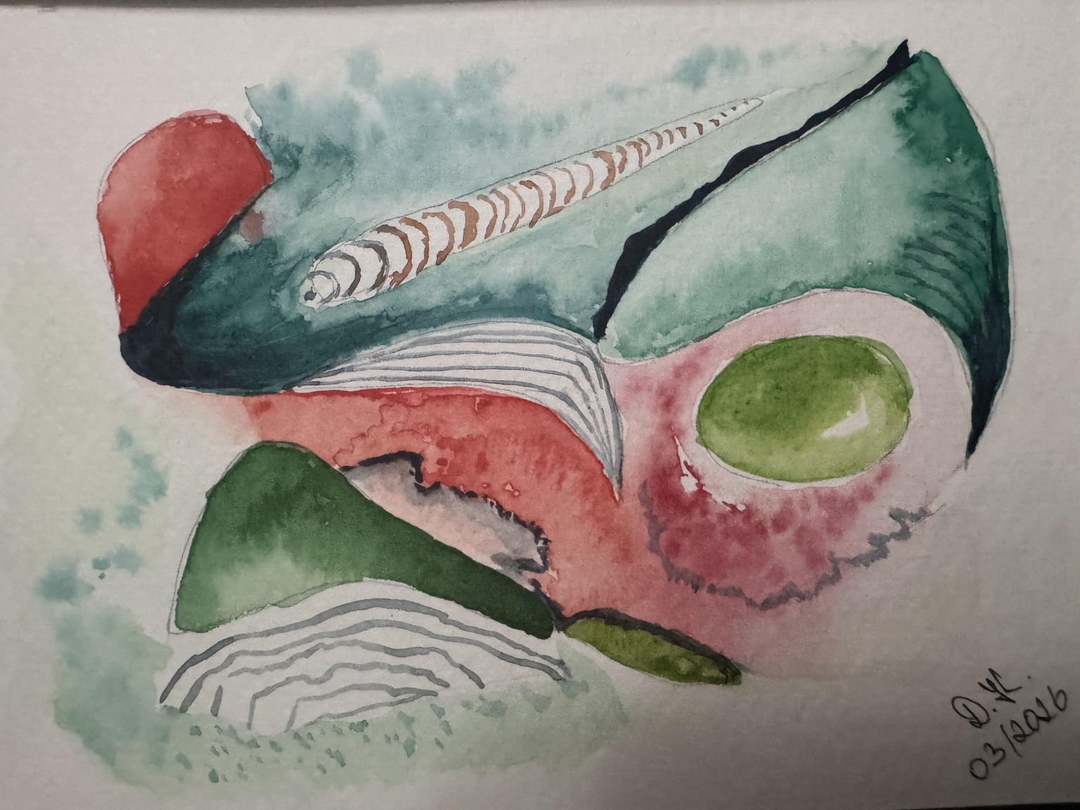 Abstract Watercolor Paintings - image 2 - student project