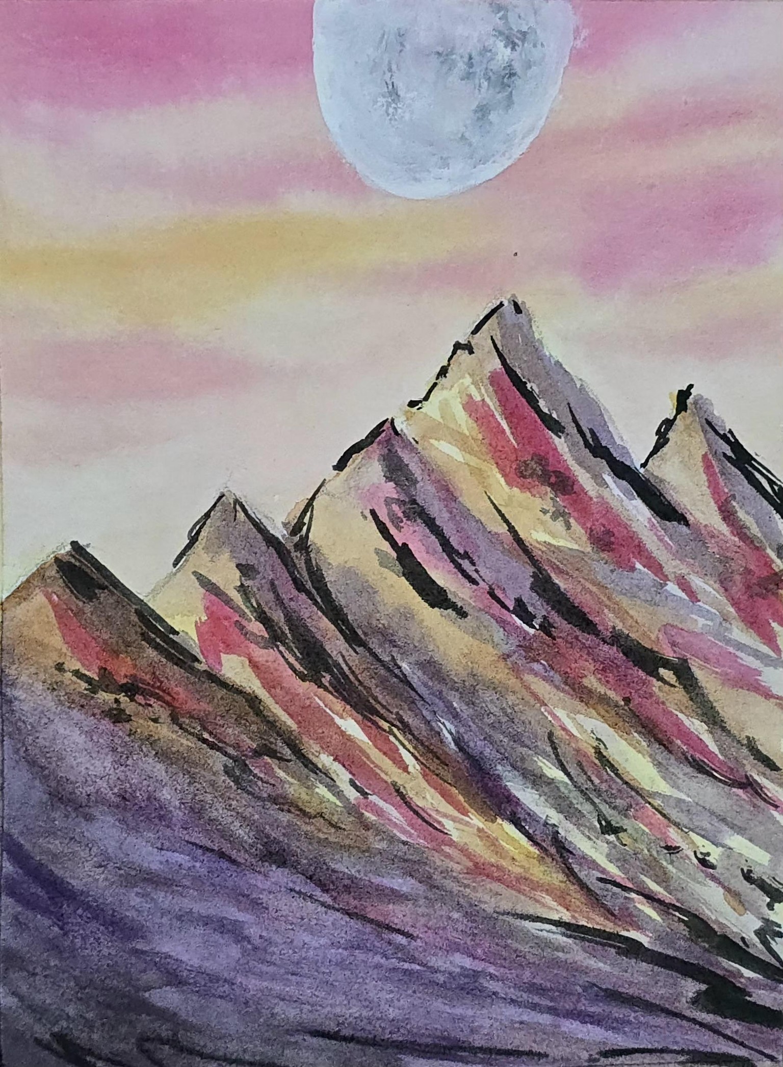 20days of Watercolours mountains - image 1 - student project