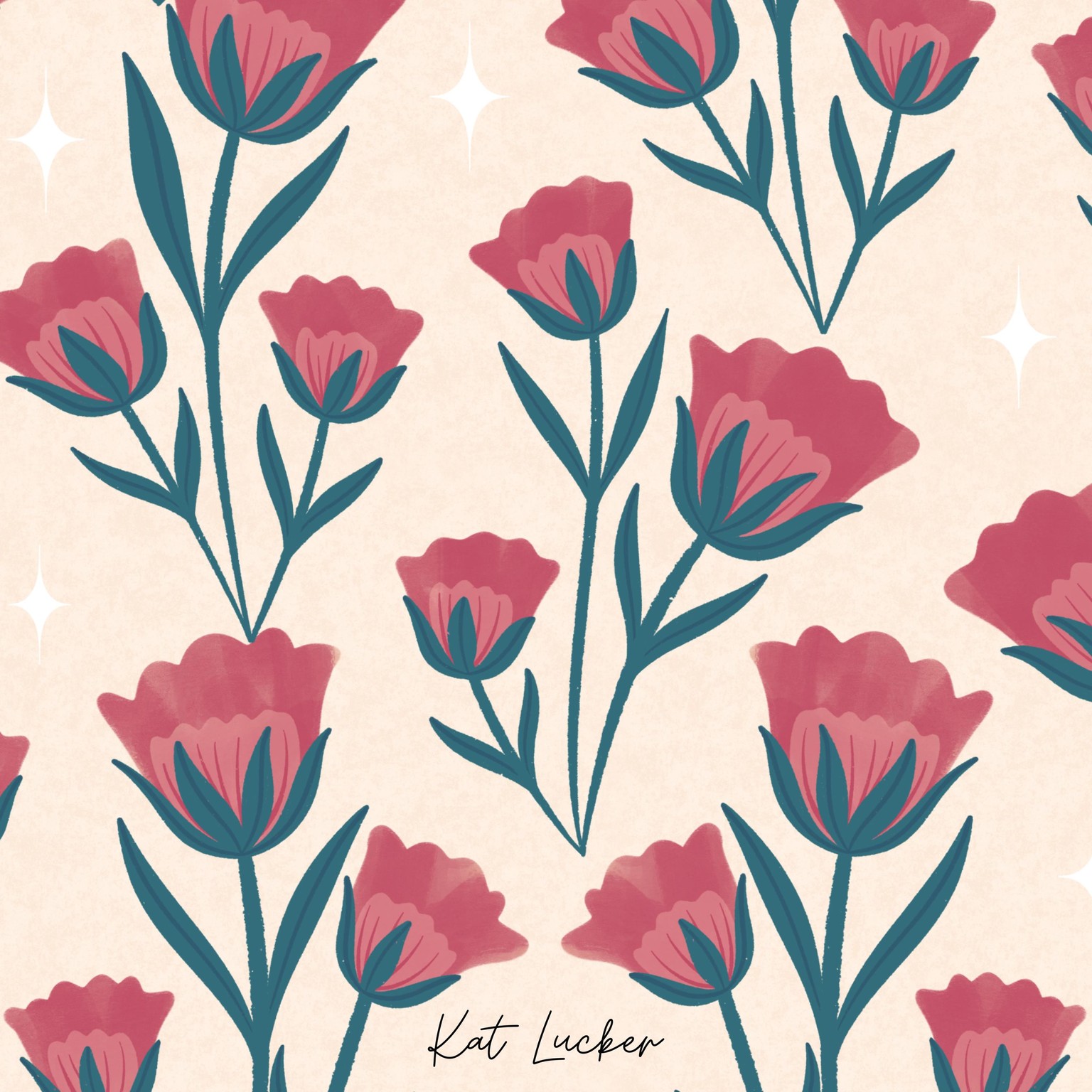 Flower Pattern Wrapping Paper - image 1 - student project