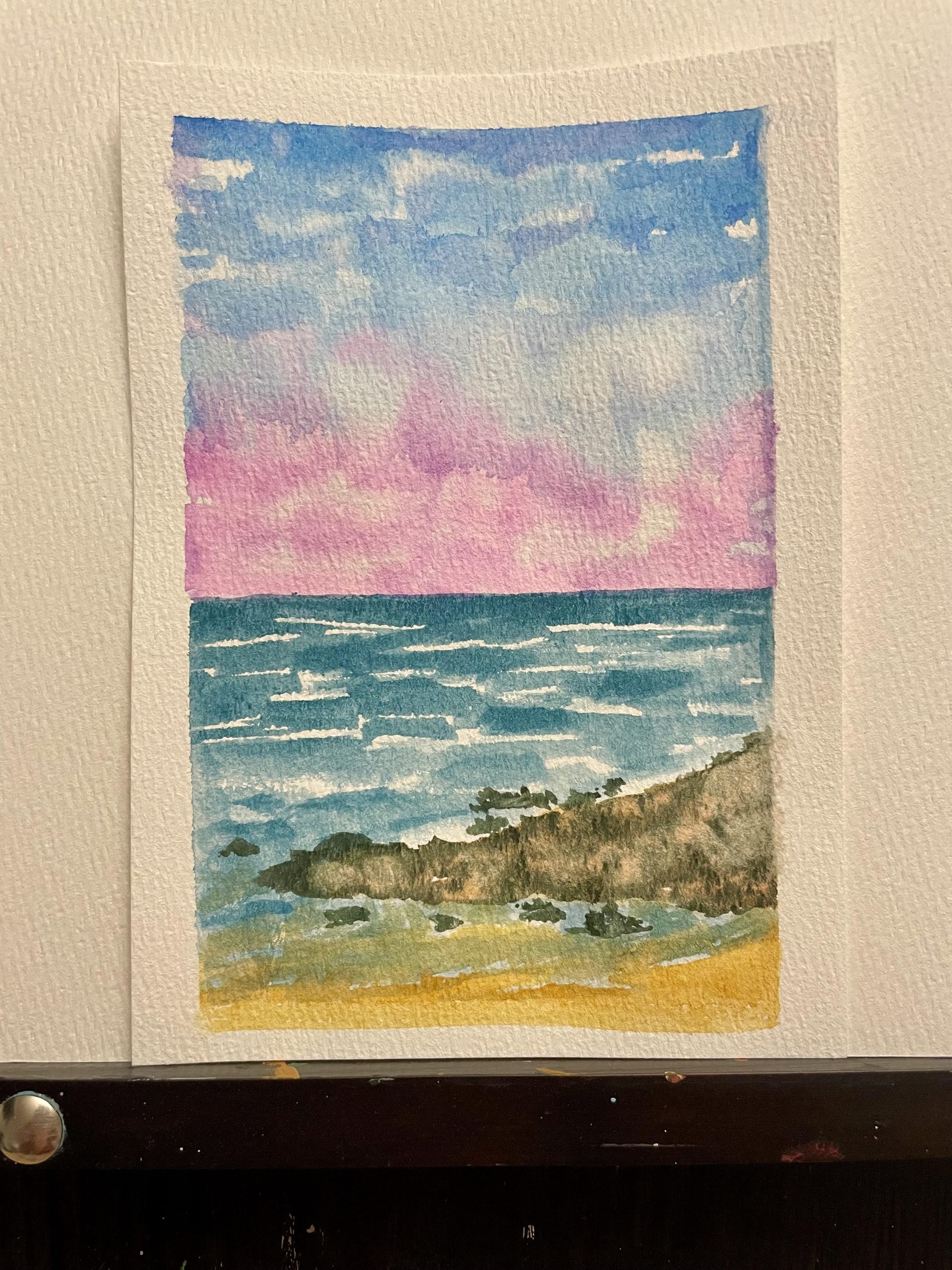 Watercolor seascape - image 1 - student project