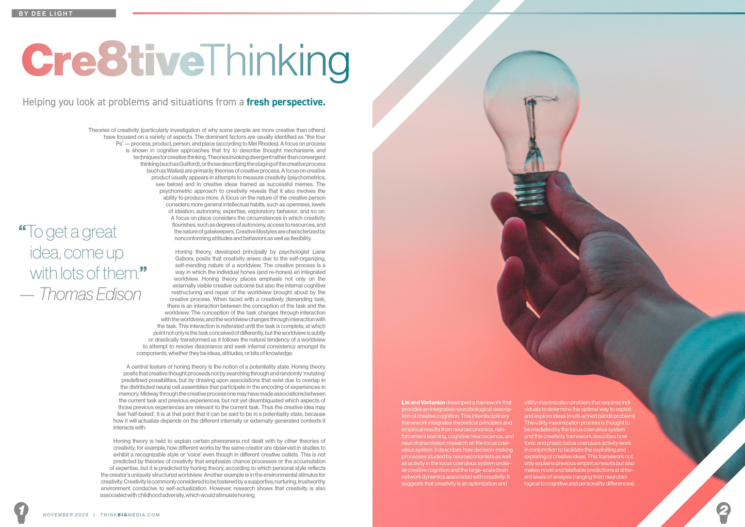 Editorial Design 11/25 - Creative Thinking - image 1 - student project