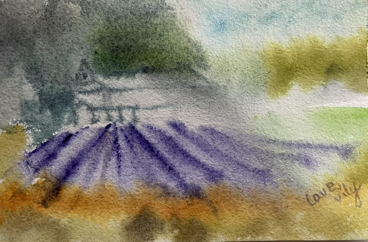 watercolor landscape for begginers - image 2 - student project