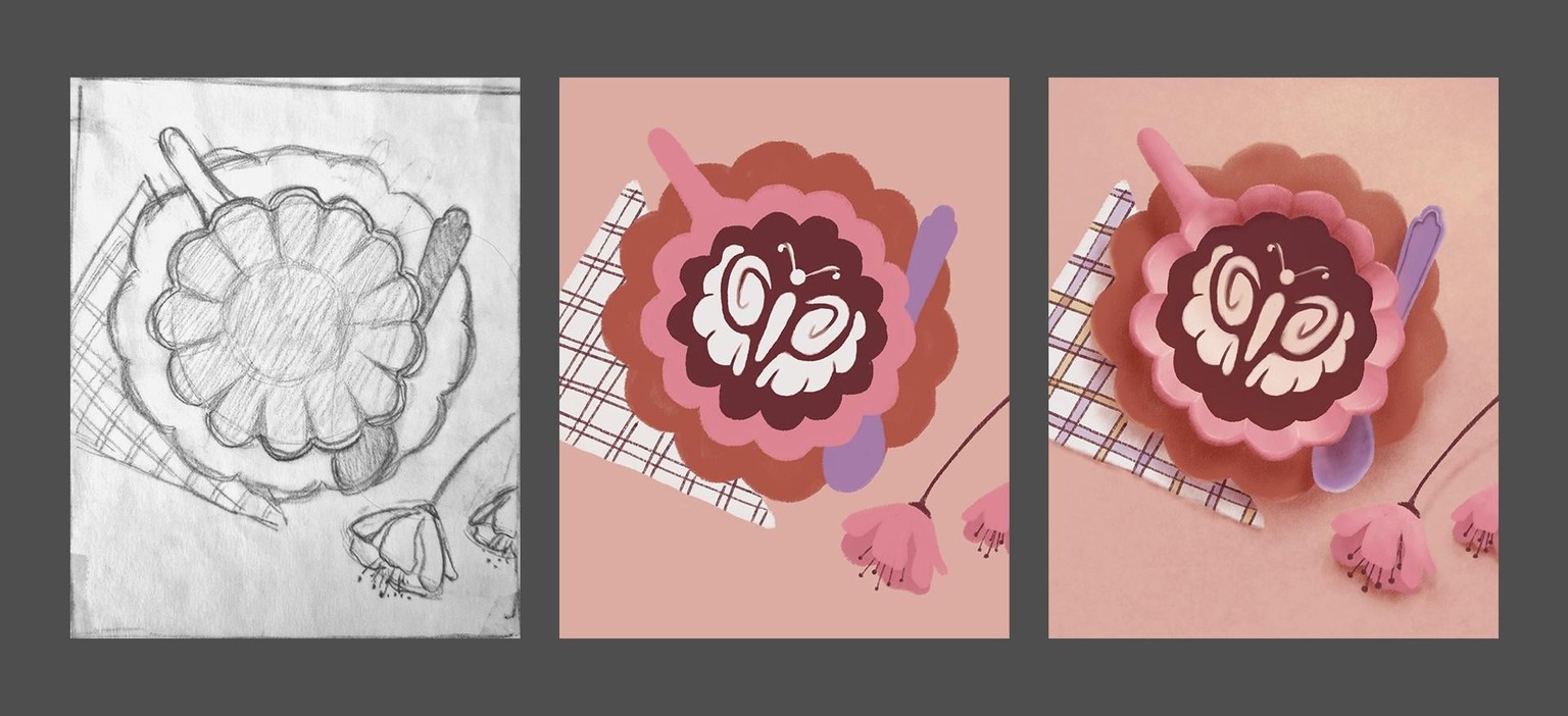 Cute little coffee scene - image 2 - student project