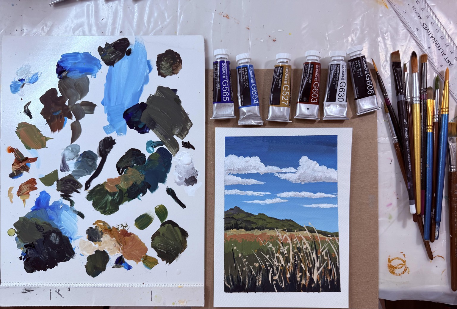 My first gouache painting - image 1 - student project