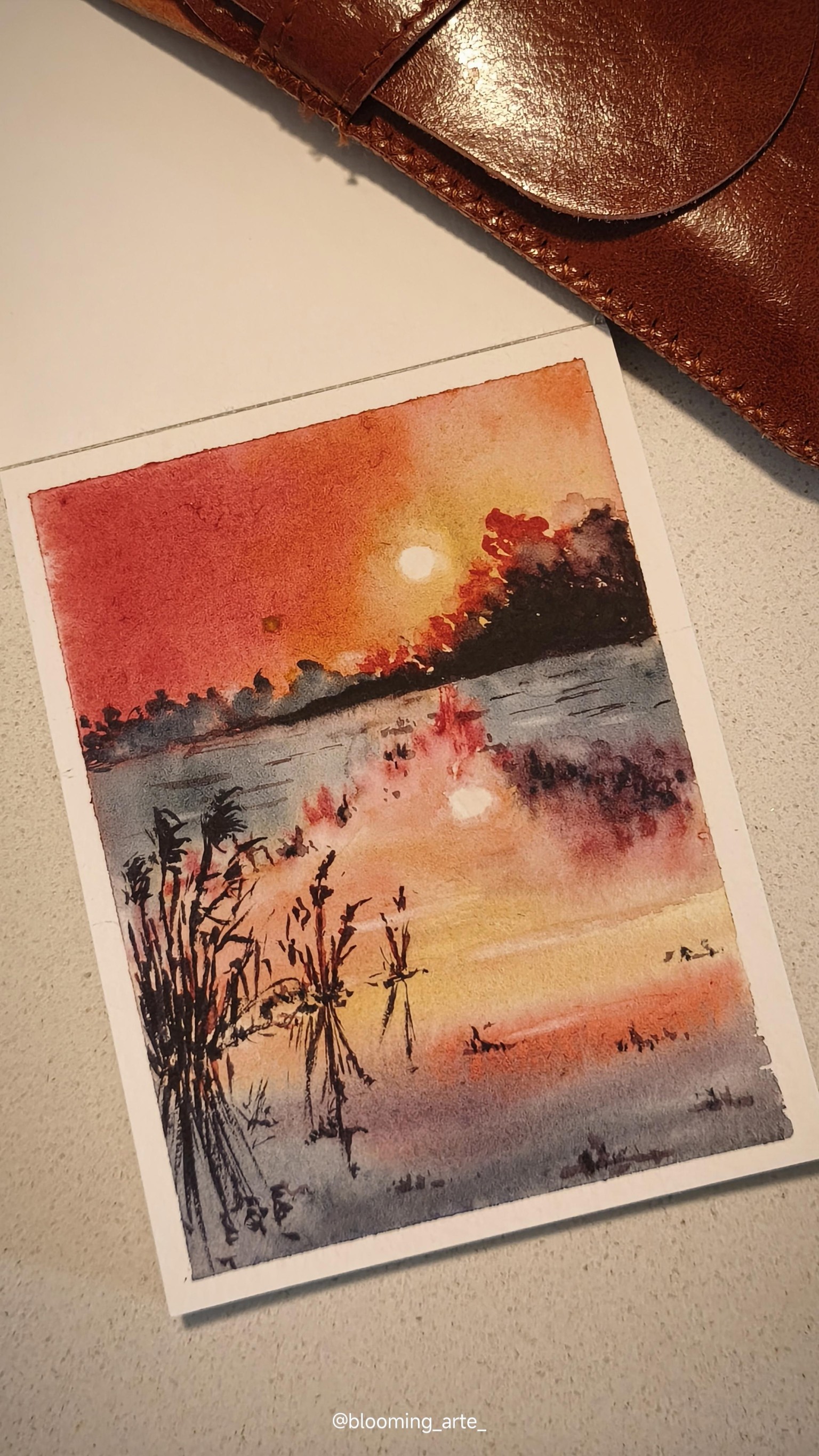 Atmospheric sunset landscape - image 1 - student project