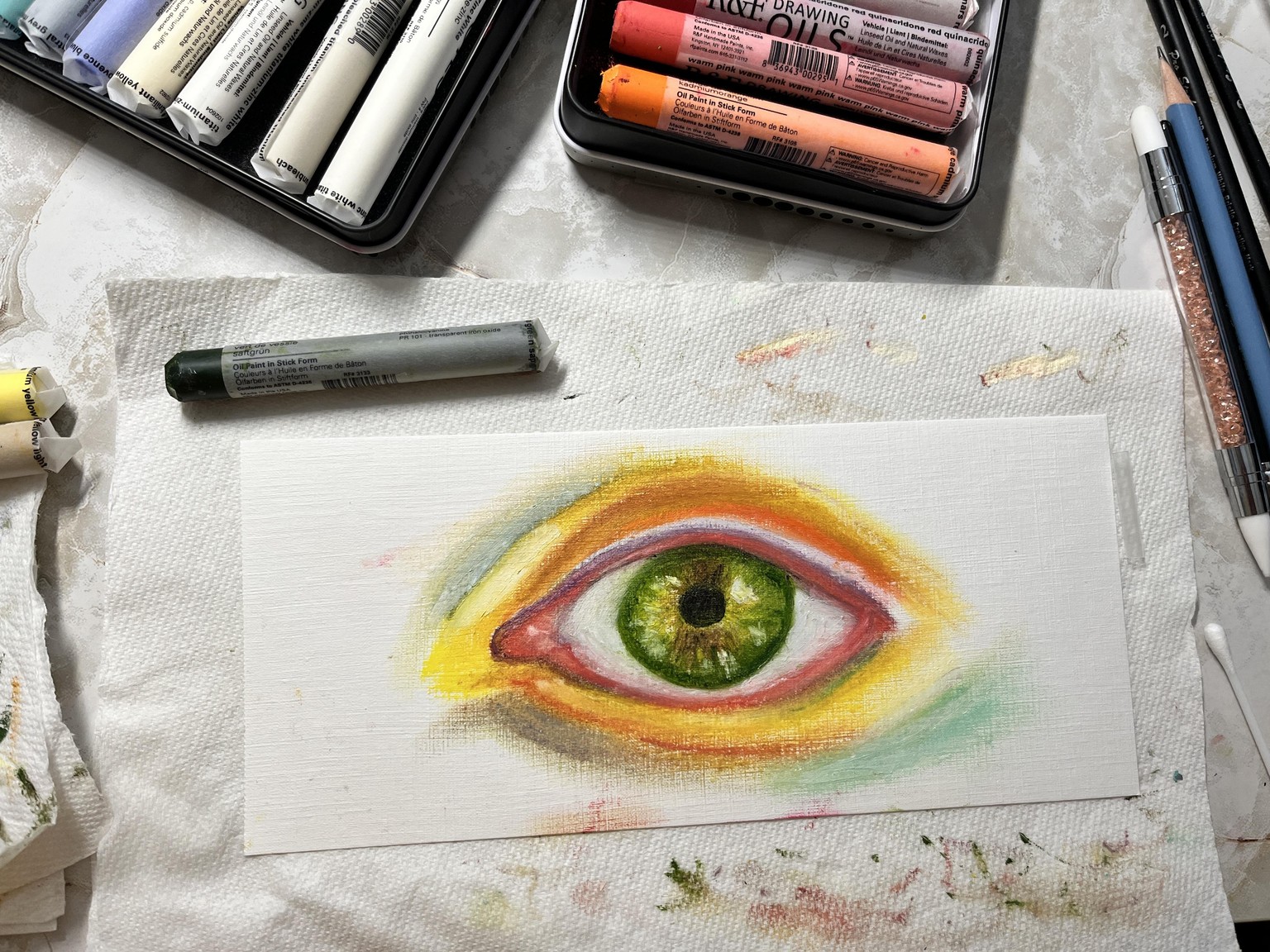 Expressive Eye in Drawing Oils - image 5 - student project