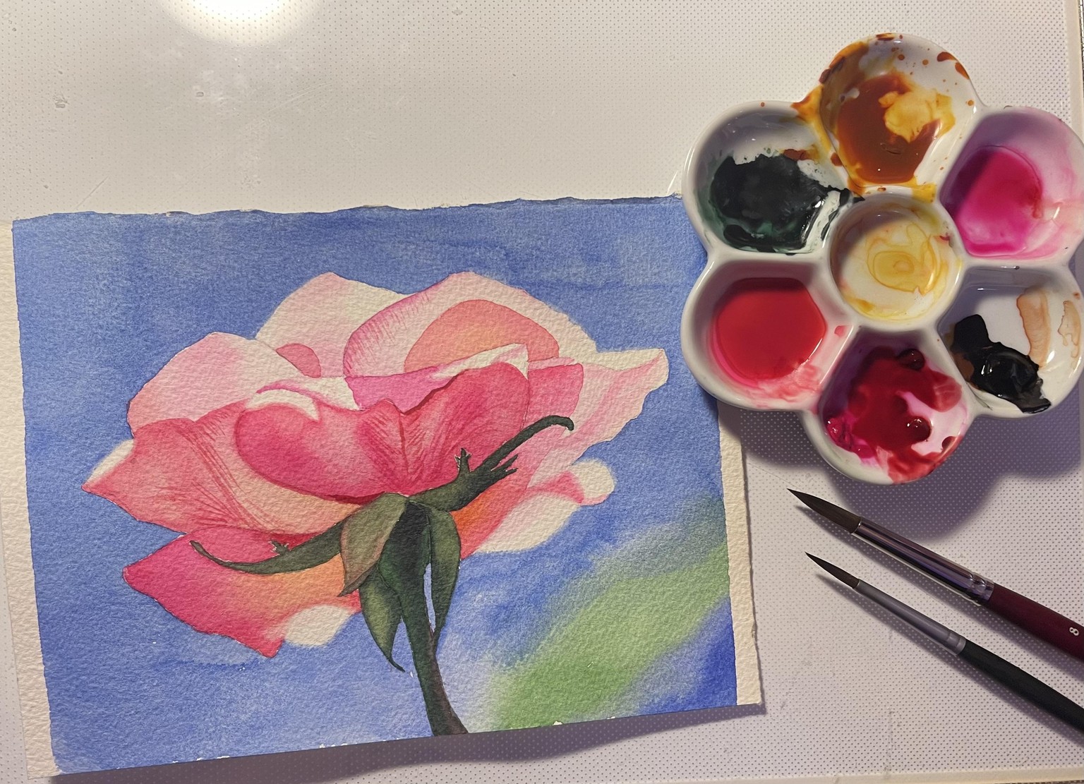 water color rose - image 1 - student project