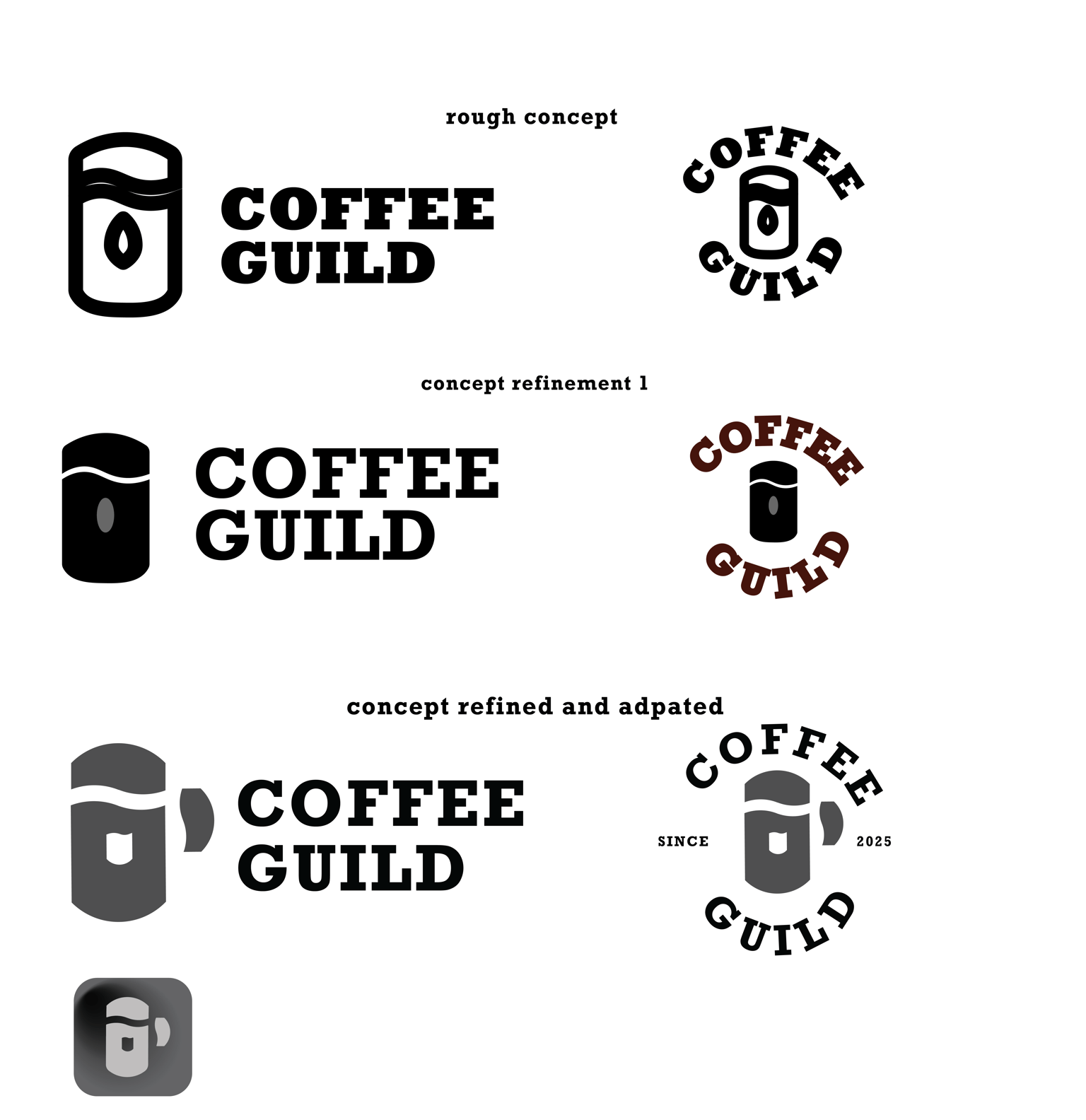 Coffee guild logo + grid with Golden ratio - image 4 - student project
