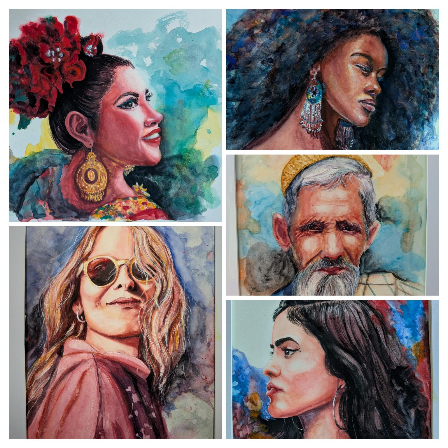 Watercolor Portrait Challenge: 5 Faces in 5 Weeks - image 12 - student project