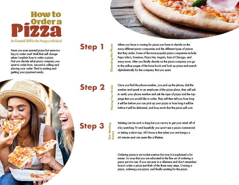 How to order a pizza - image 1 - student project