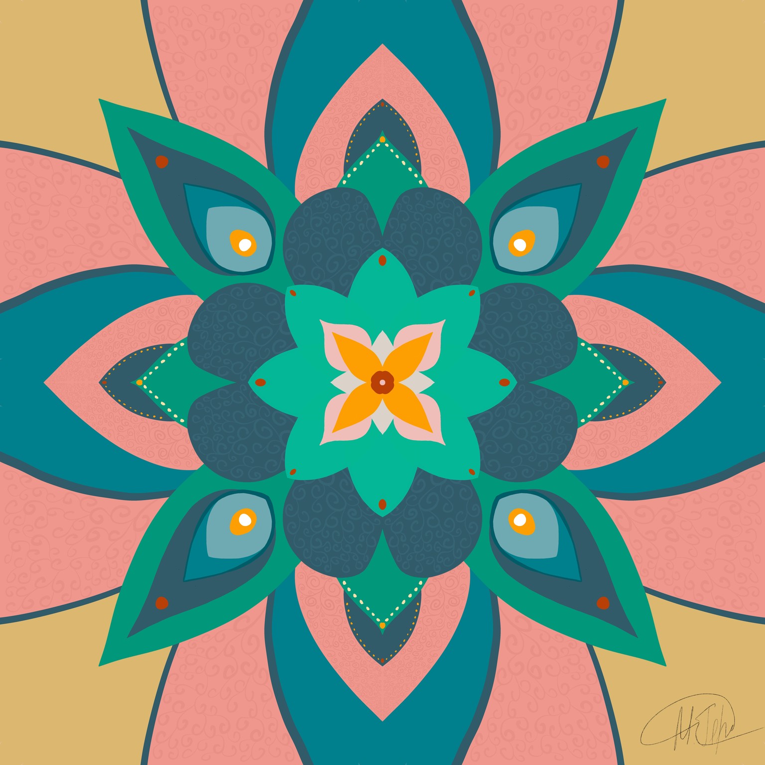 My first ever Mandala. So much fun! - image 1 - student project