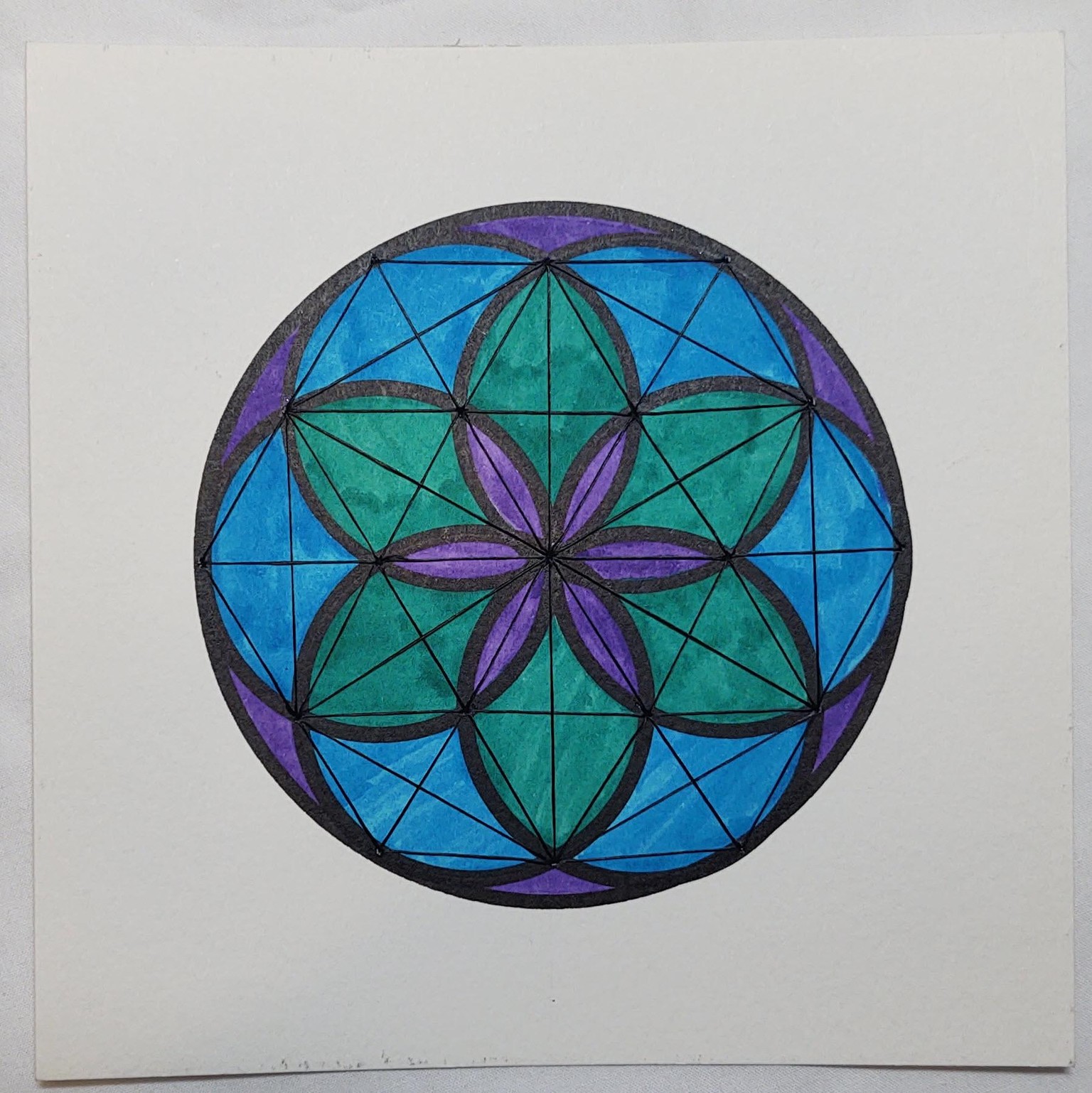 Paper Embroidery on Geometric Art - image 6 - student project