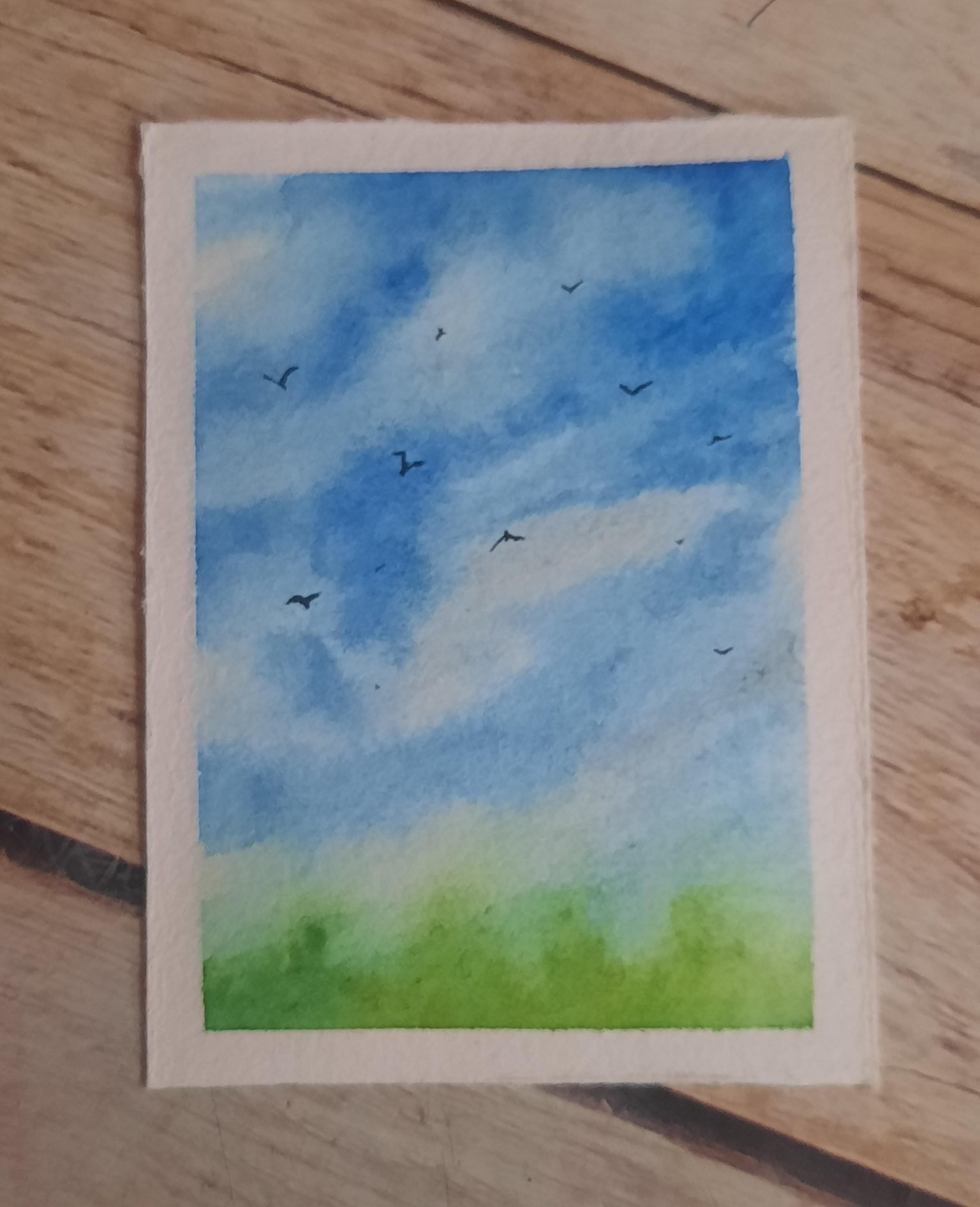 Watercolour Clouds - image 3 - student project