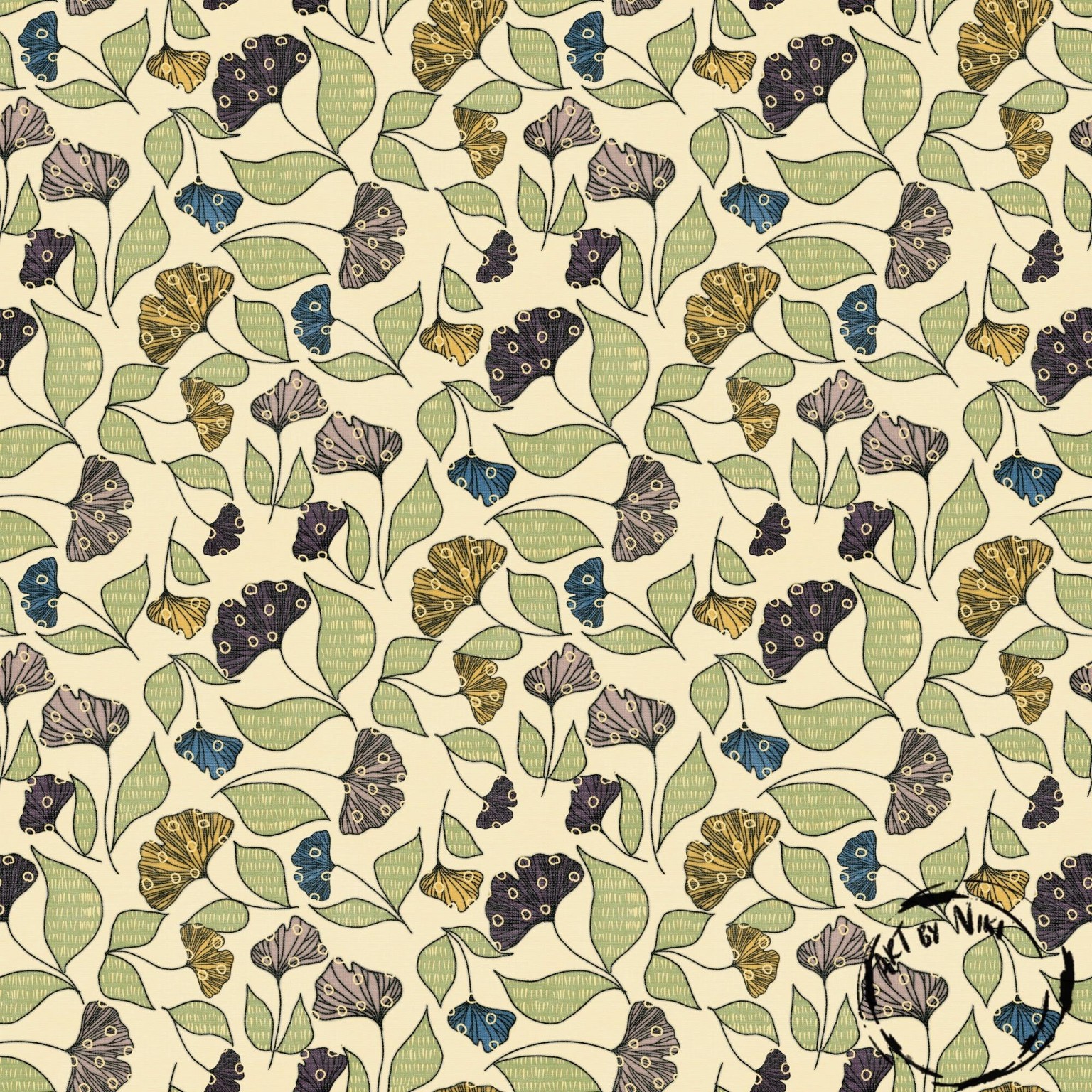 Floral pattern in Procreate - image 1 - student project