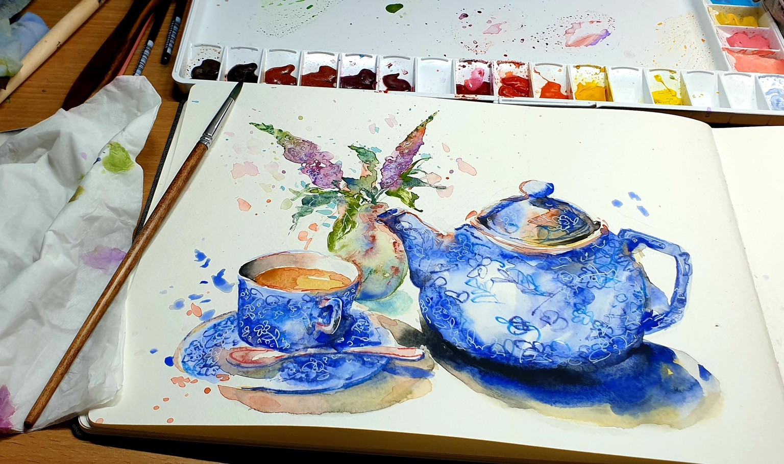Another cup. With a teapot and some greenery - image 1 - student project
