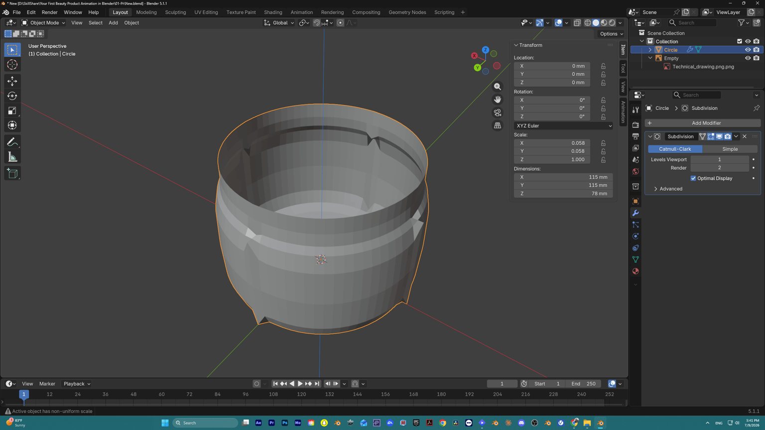 thats what happen when i add subdivison surface or shade smoothe - image 1 - student project