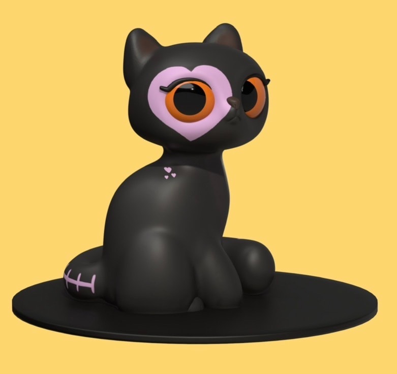Black Halloween Cat - image 2 - student project