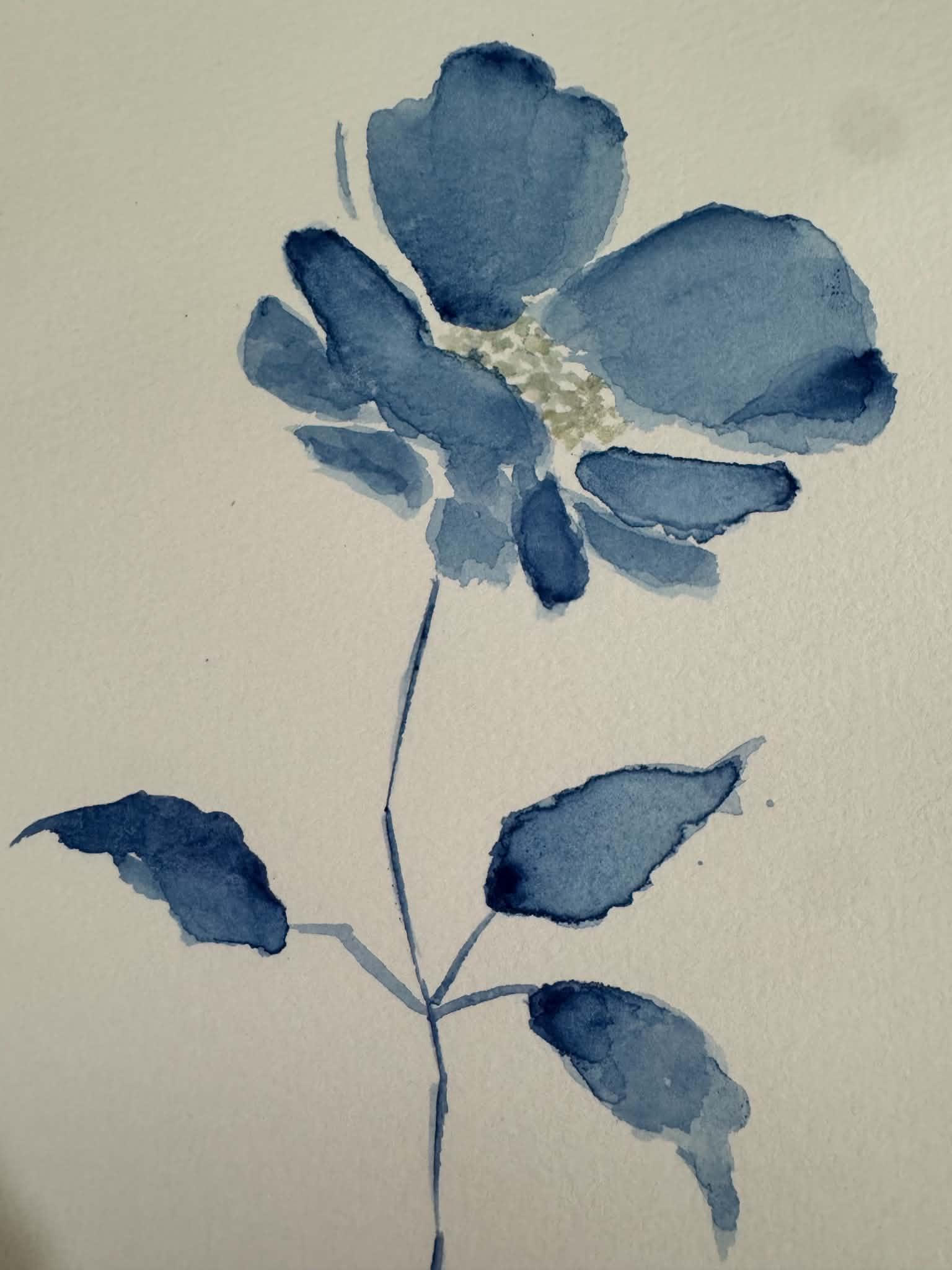 painting a monochromatic flower - image 1 - student project