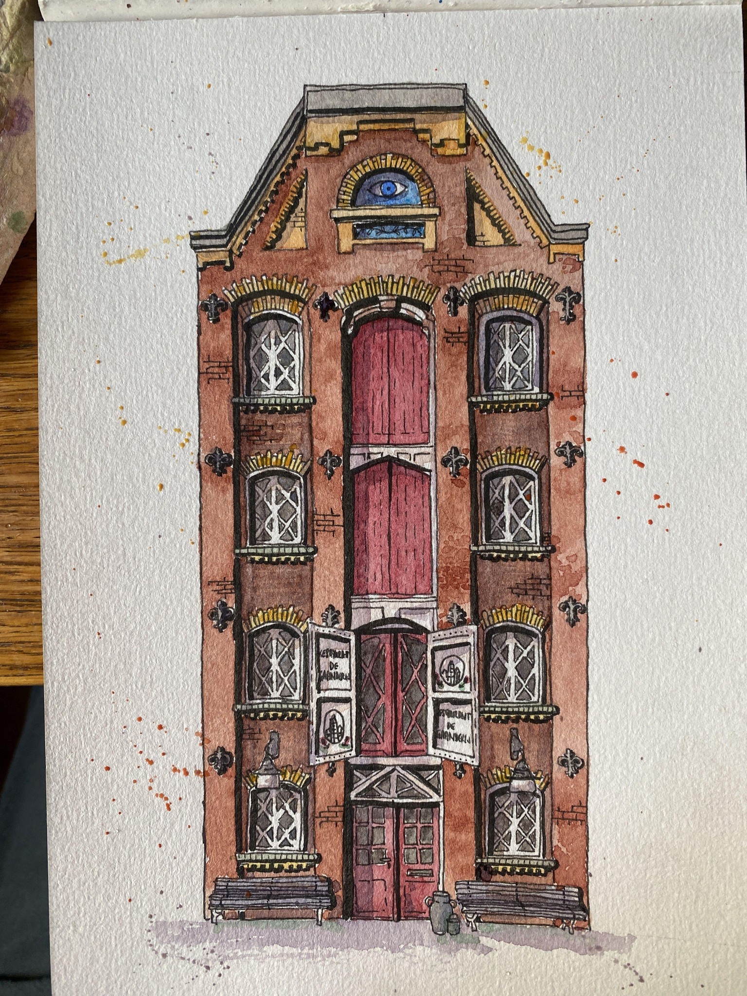 Urban Sketching: Jan Pesijnshof - image 10 - student project