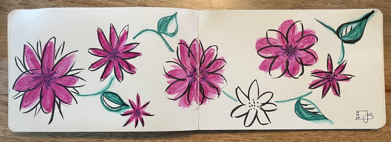 Mountains and flowers - image 2 - student project