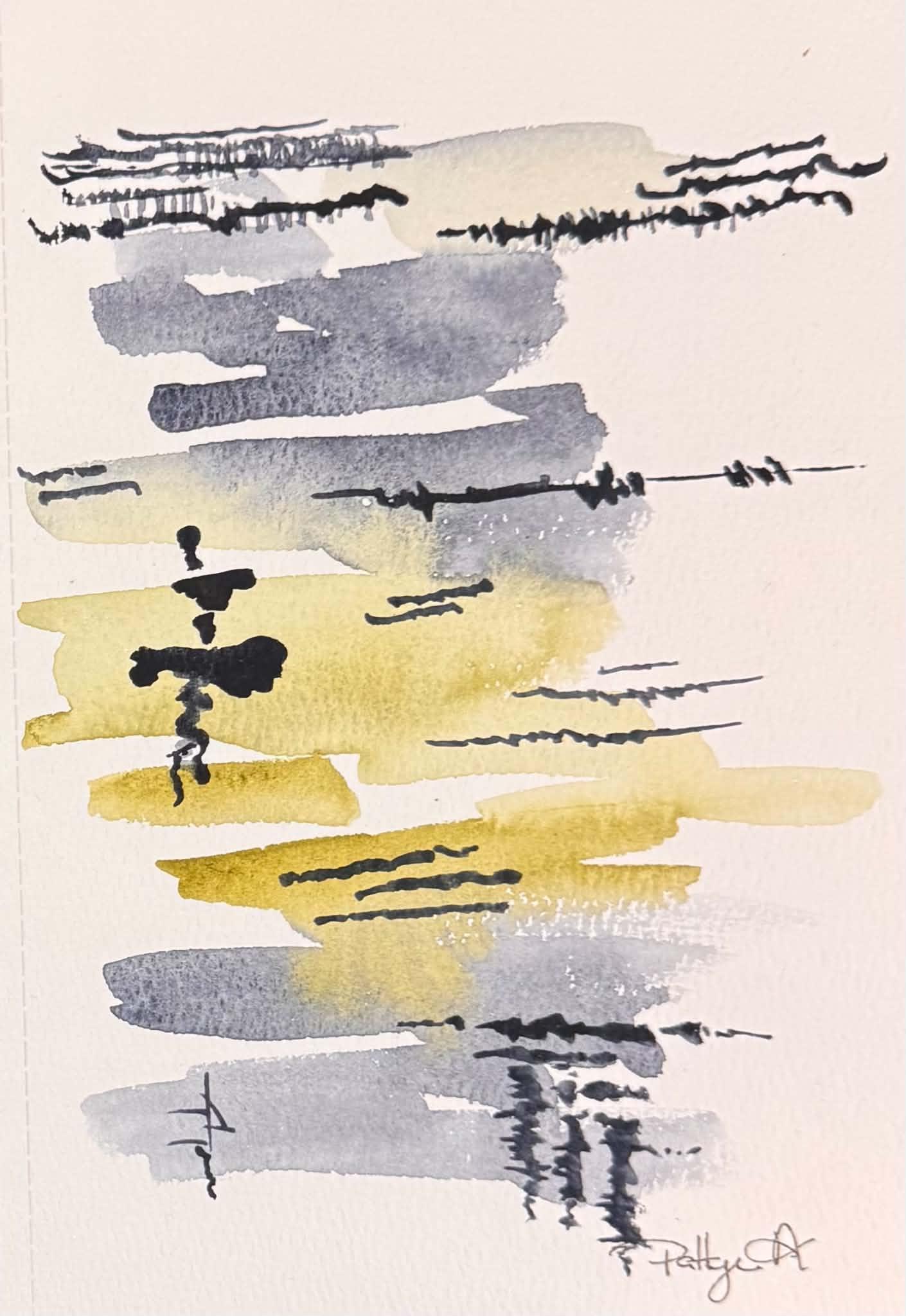 Watercolor & Minimalist Abstracts - image 2 - student project