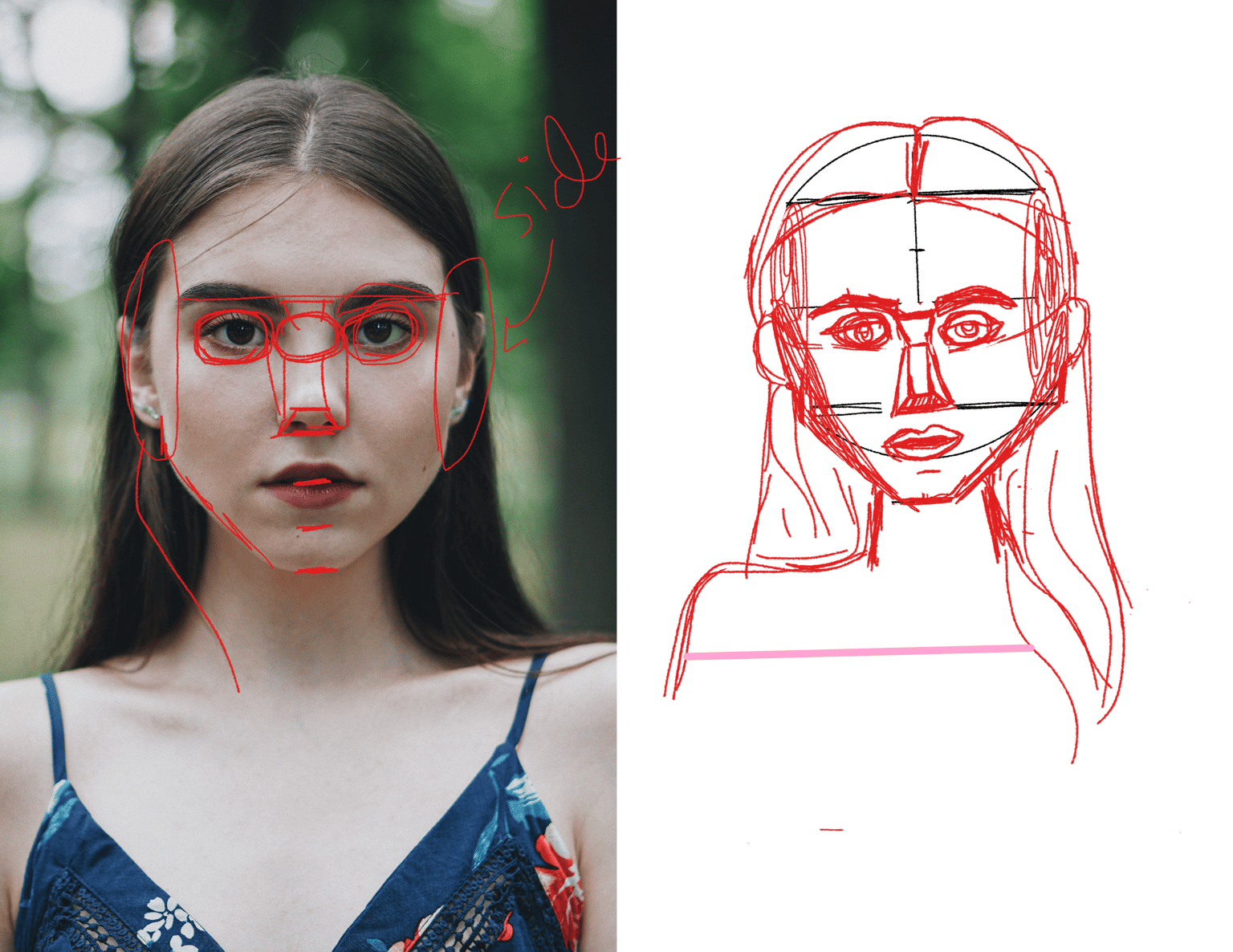 Portrait drawing - image 5 - student project