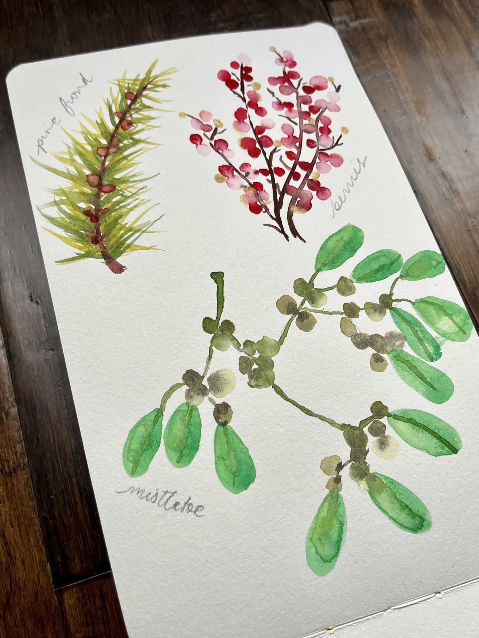 Winter watercolour illustrations - image 1 - student project