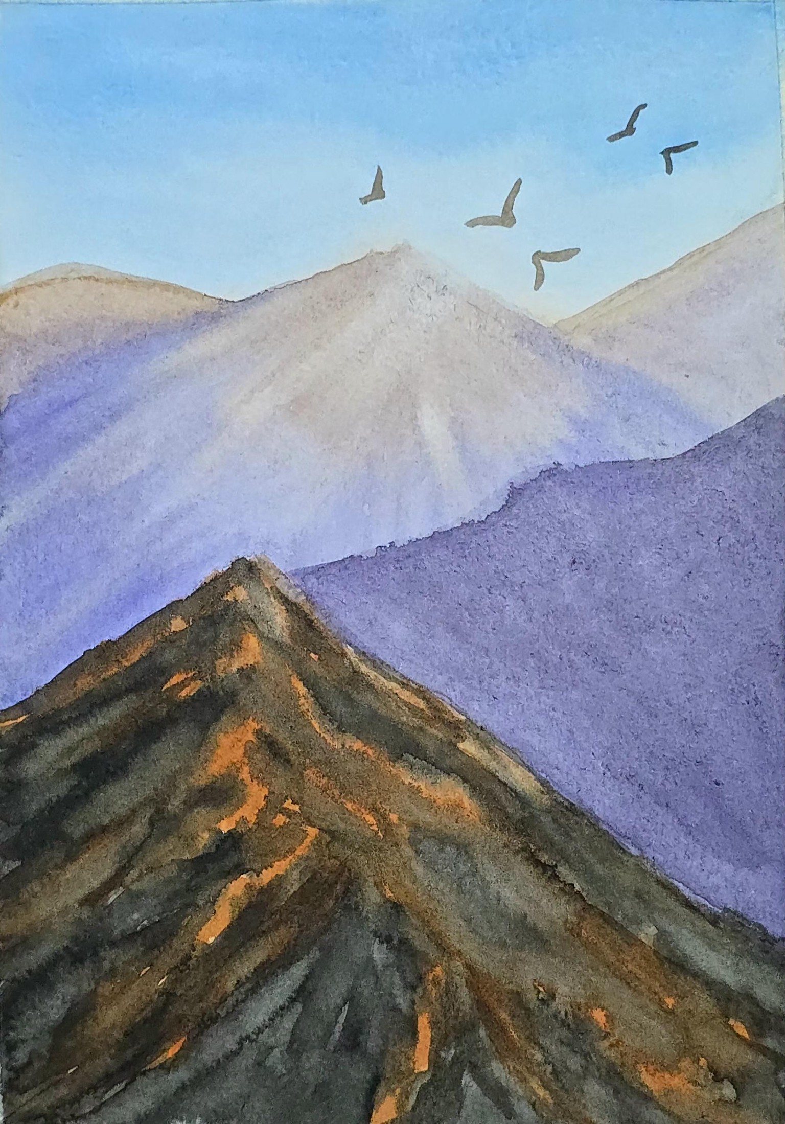 20days of Watercolours mountains - image 7 - student project