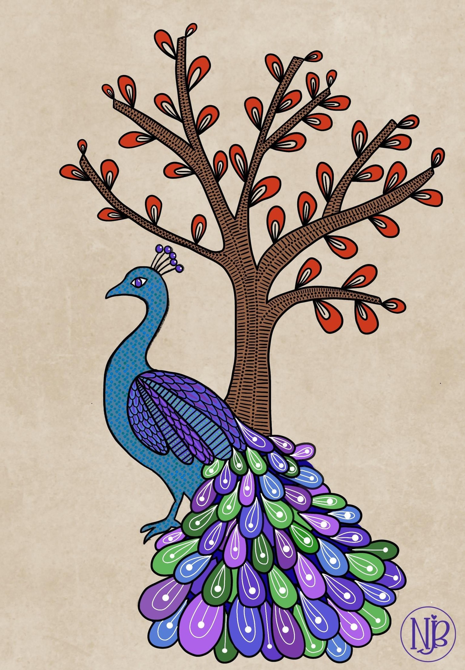 Gond style - image 1 - student project