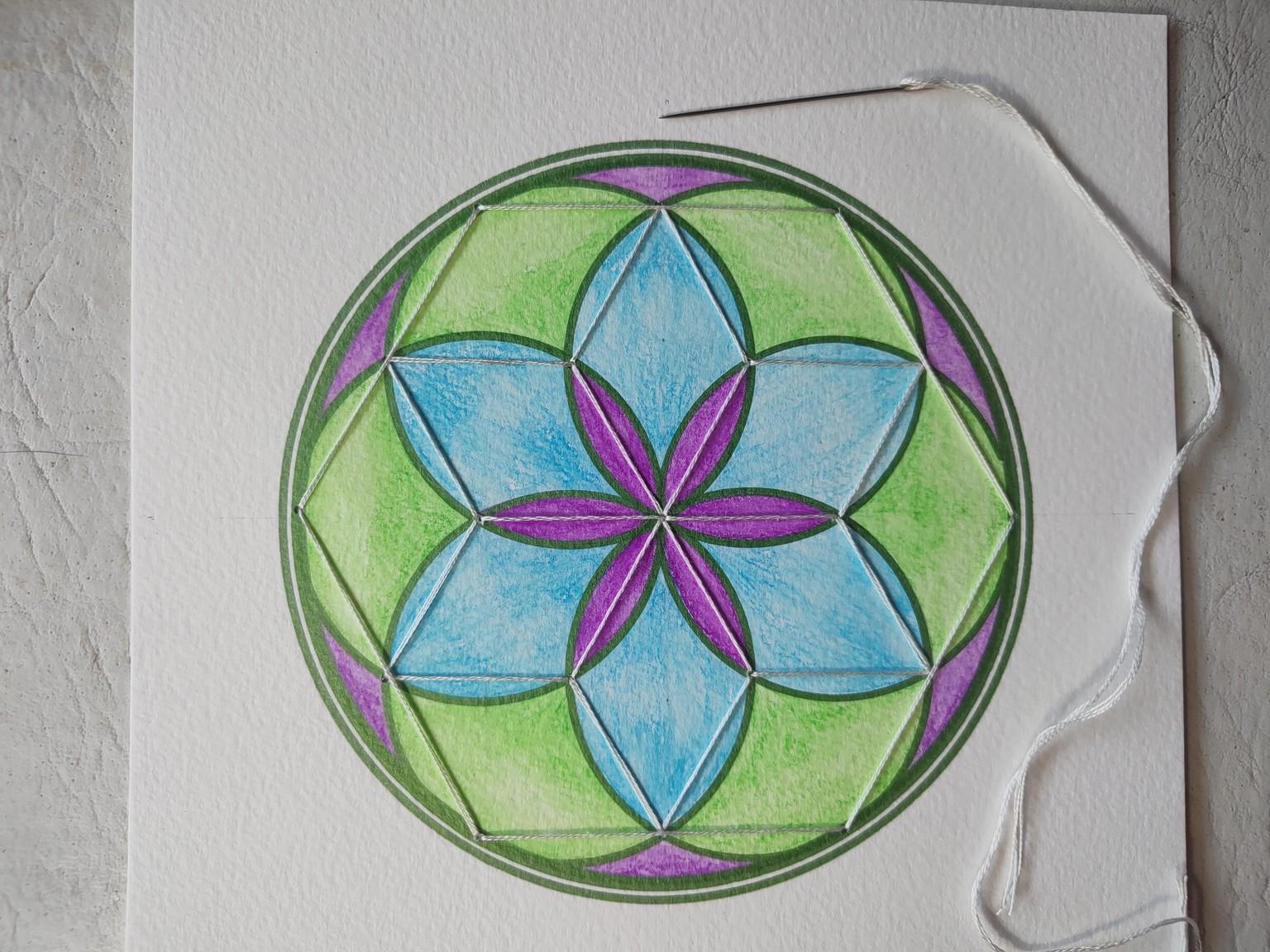 Watercolor and Embroidery - image 2 - student project