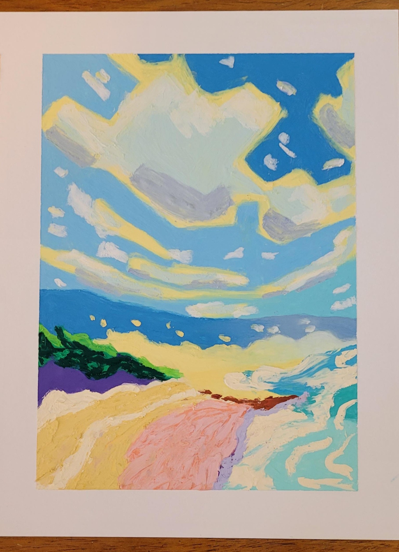 3 oil pastel paintings - image 3 - student project