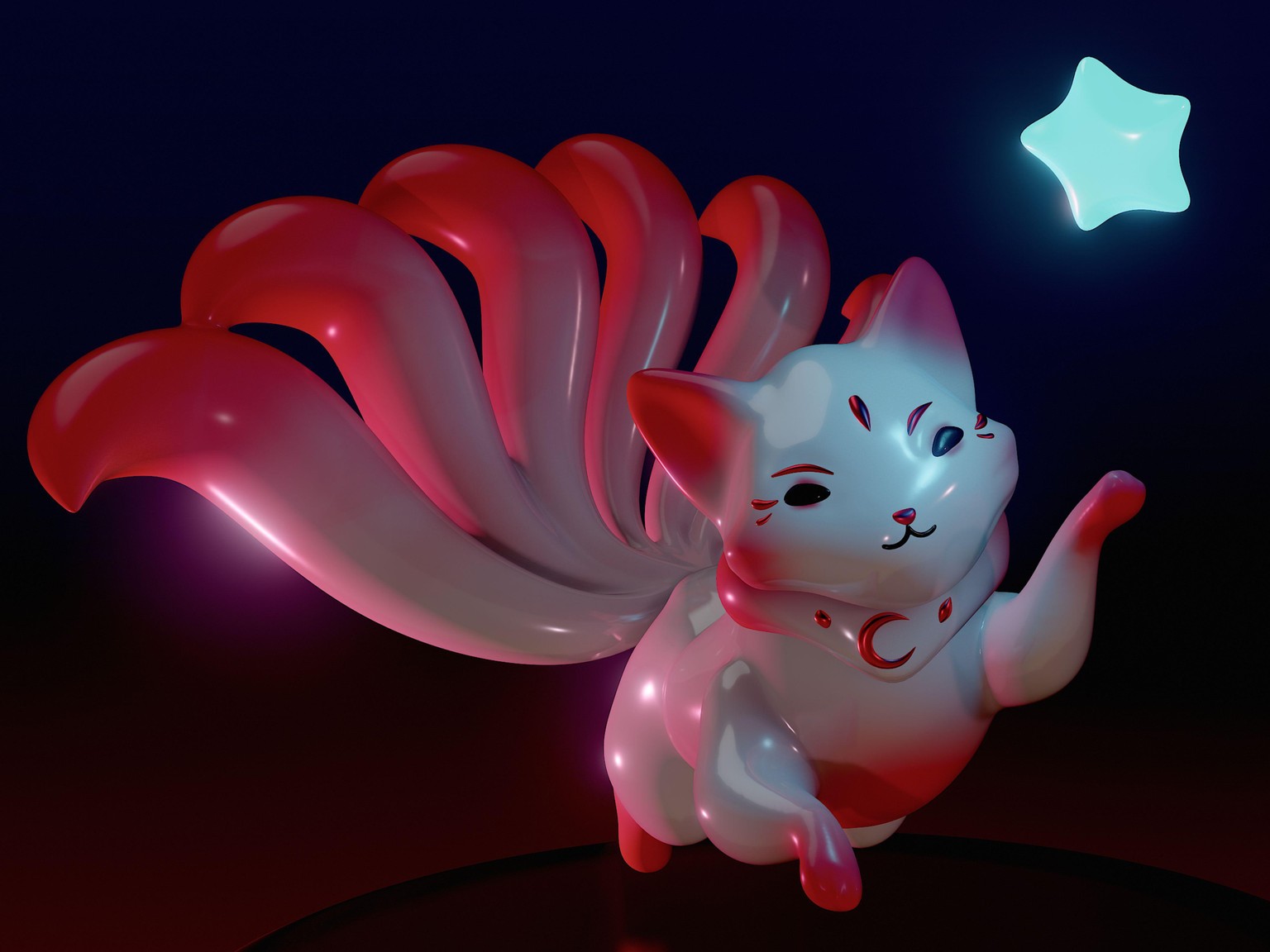Fox with a Glowy Star - image 2 - student project