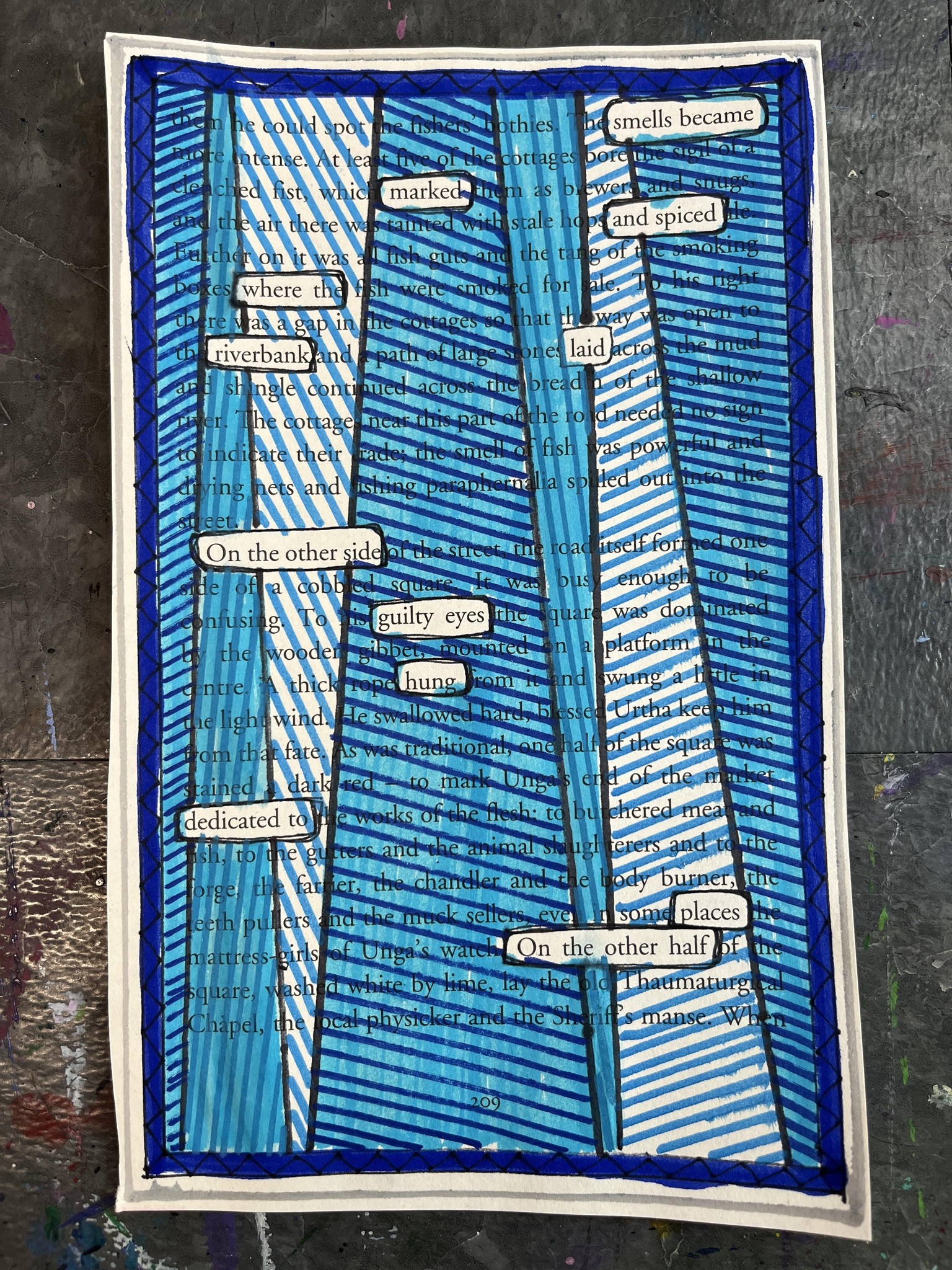 Neurographic Blackout Poetry - image 1 - student project