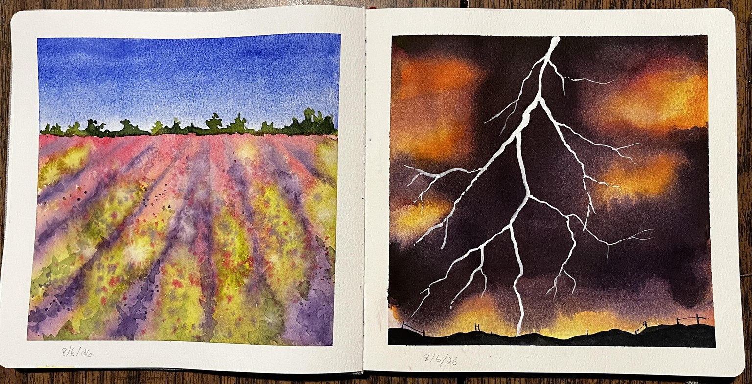 Watercolor landscapes - image 2 - student project