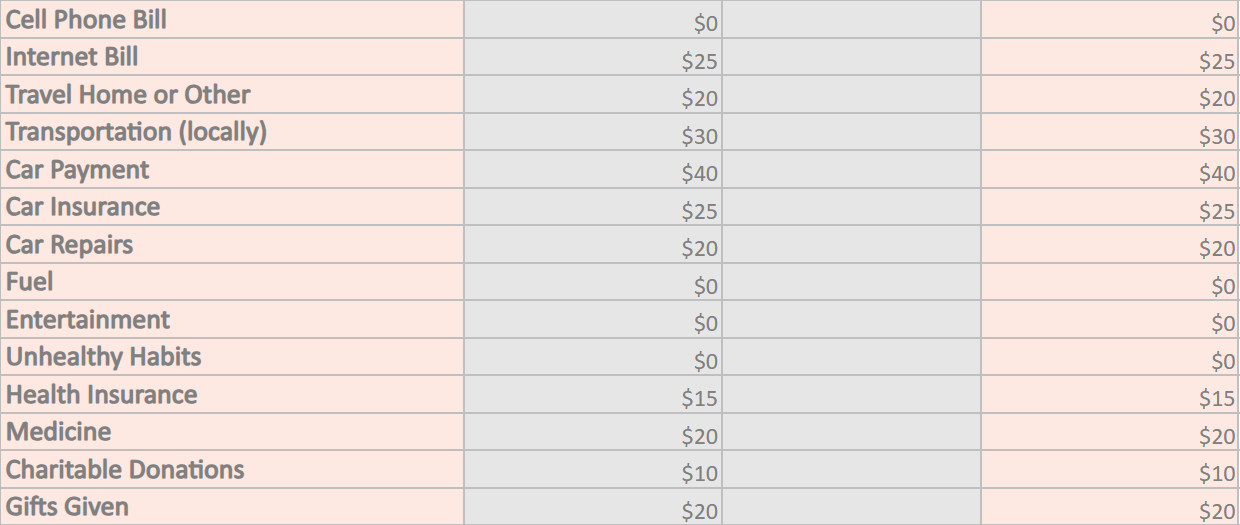 Personal Monthly Budget (Fully Filled by Me) - image 3 - student project
