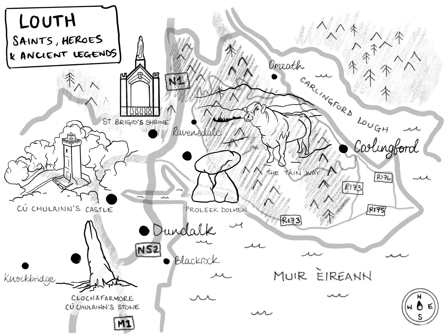 Louth: A Landscape of Saints, Heroes and Ancient Legends (Base Map) - image 3 - student project
