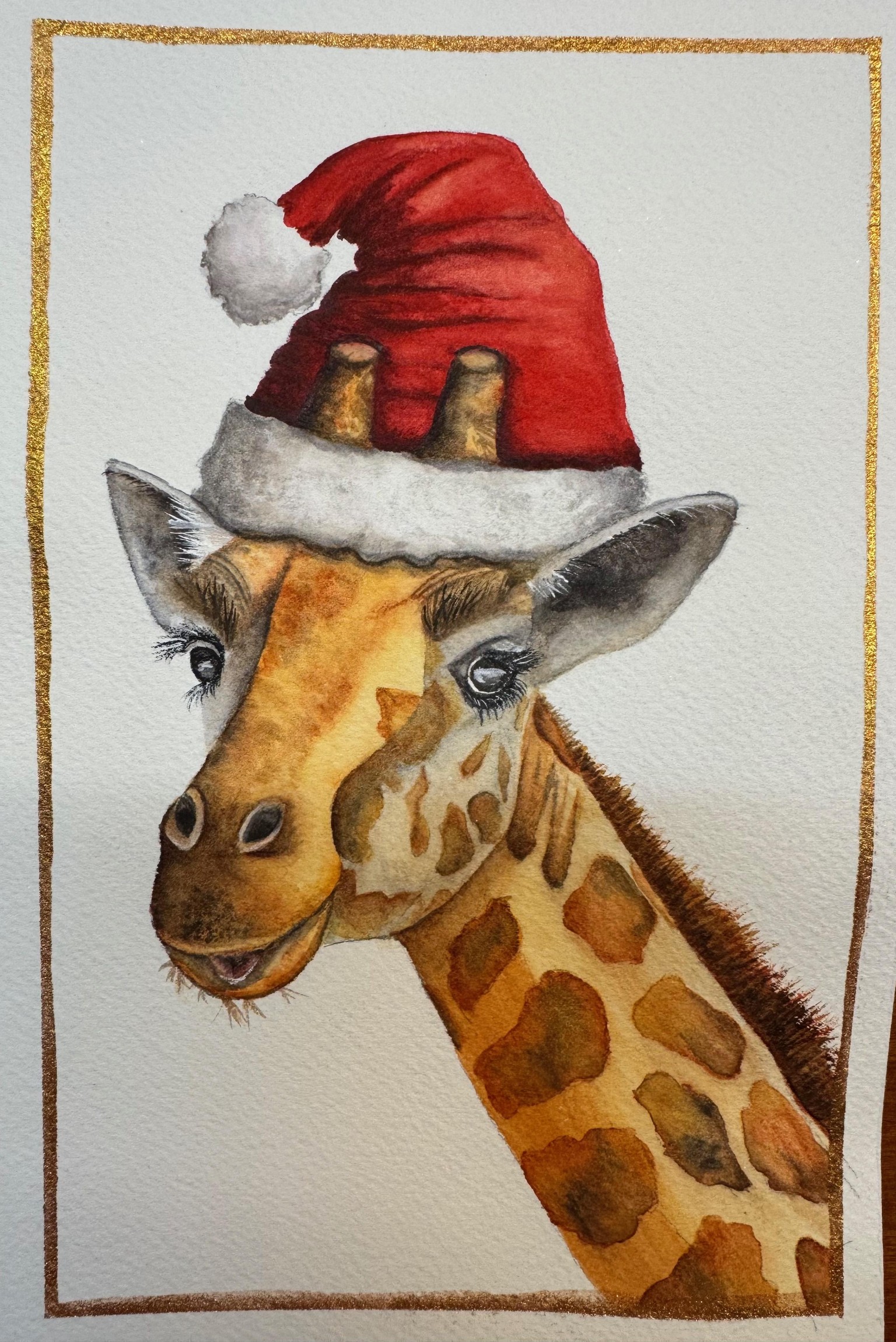Giraffe in a Santa hat! - image 1 - student project