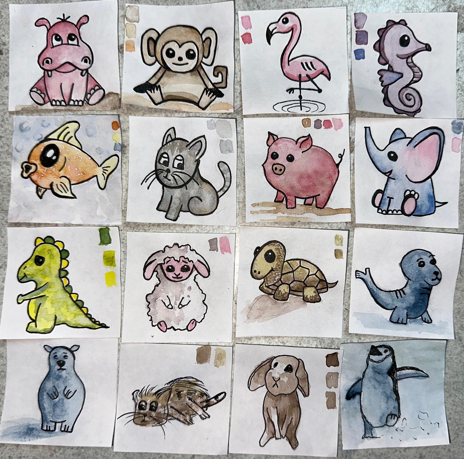 Watercolor Bestiary - image 2 - student project
