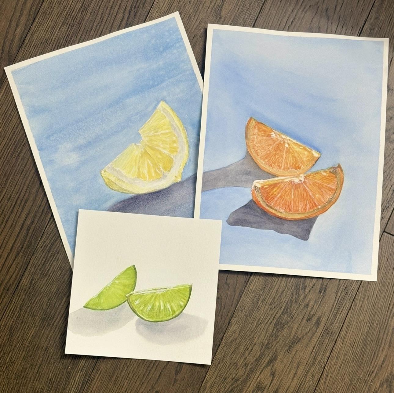 Citrus Slices in Watercolour - image 1 - student project