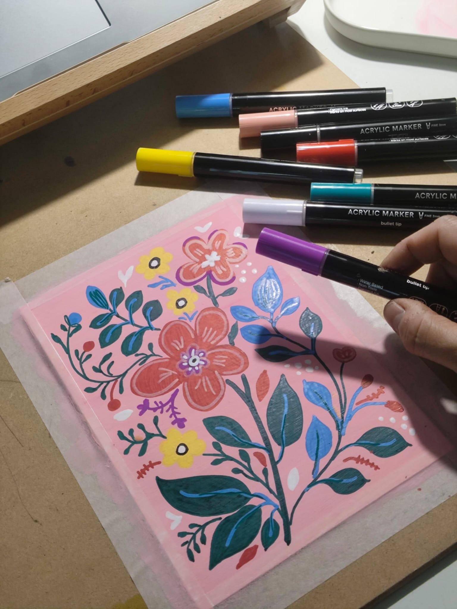 Floral painting - image 2 - student project