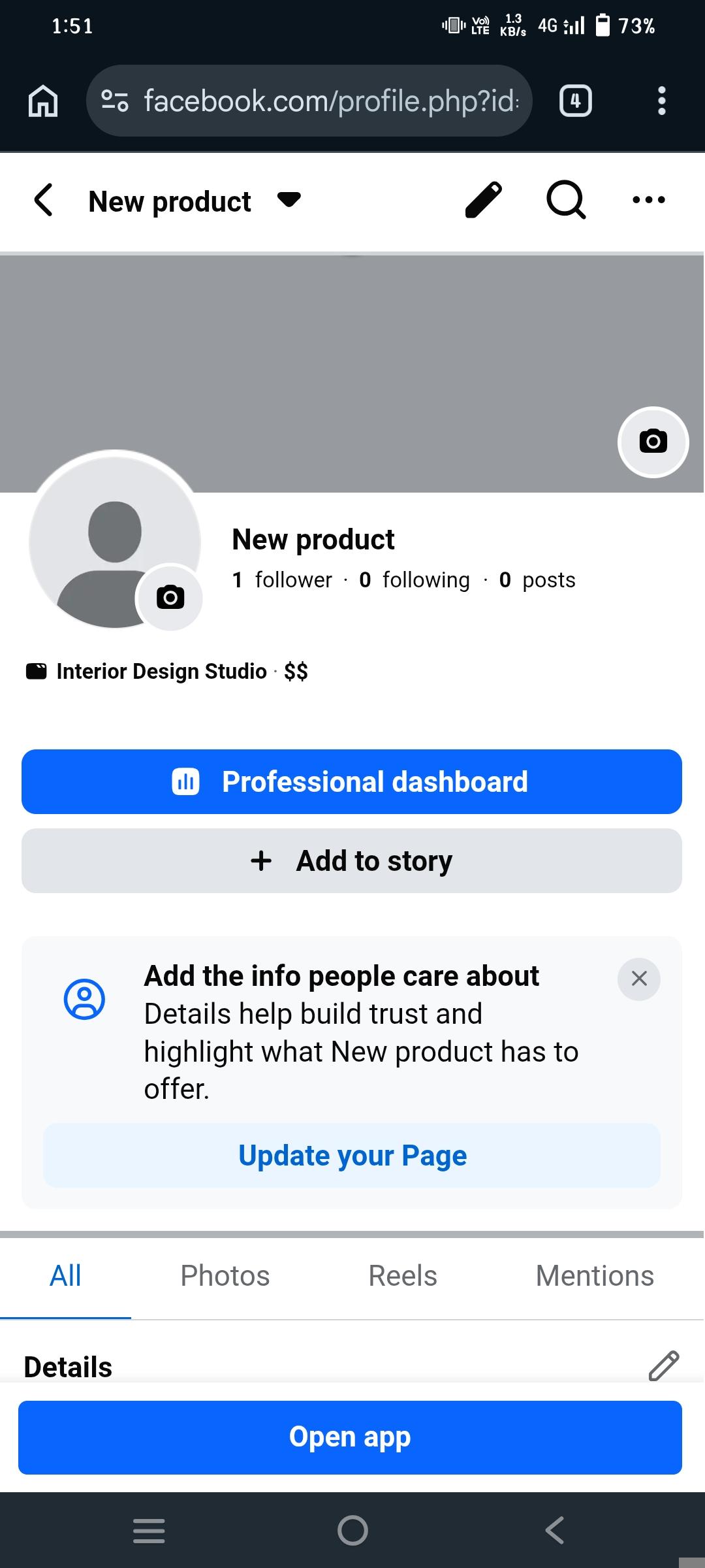 I created a facebook page - image 1 - student project