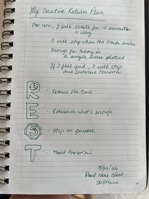 My writing Creative Return Plan - image 1 - student project
