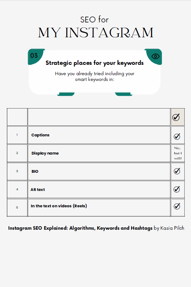 Workbook Instagram SEO - image 3 - student project