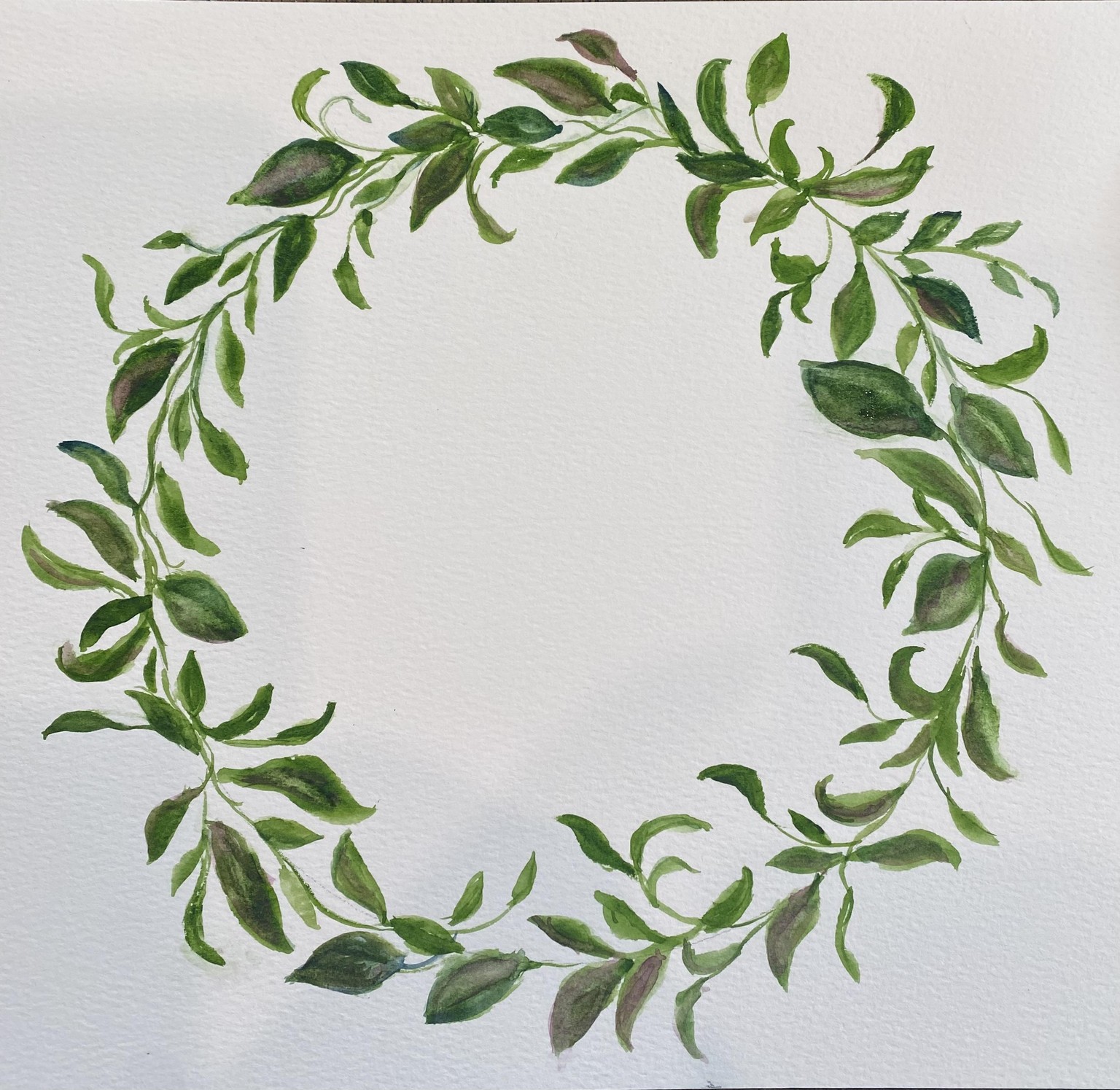 Watercolor Wreath - image 1 - student project