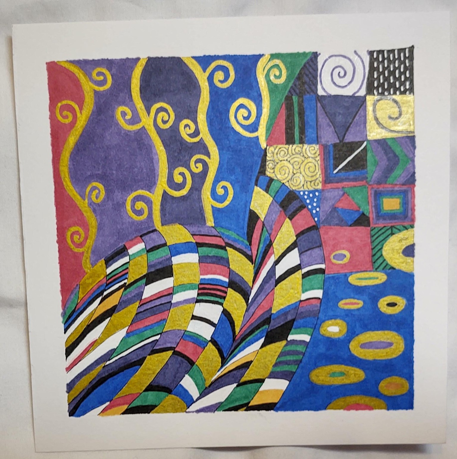 Klimt Inspired Zentangle Art - image 3 - student project