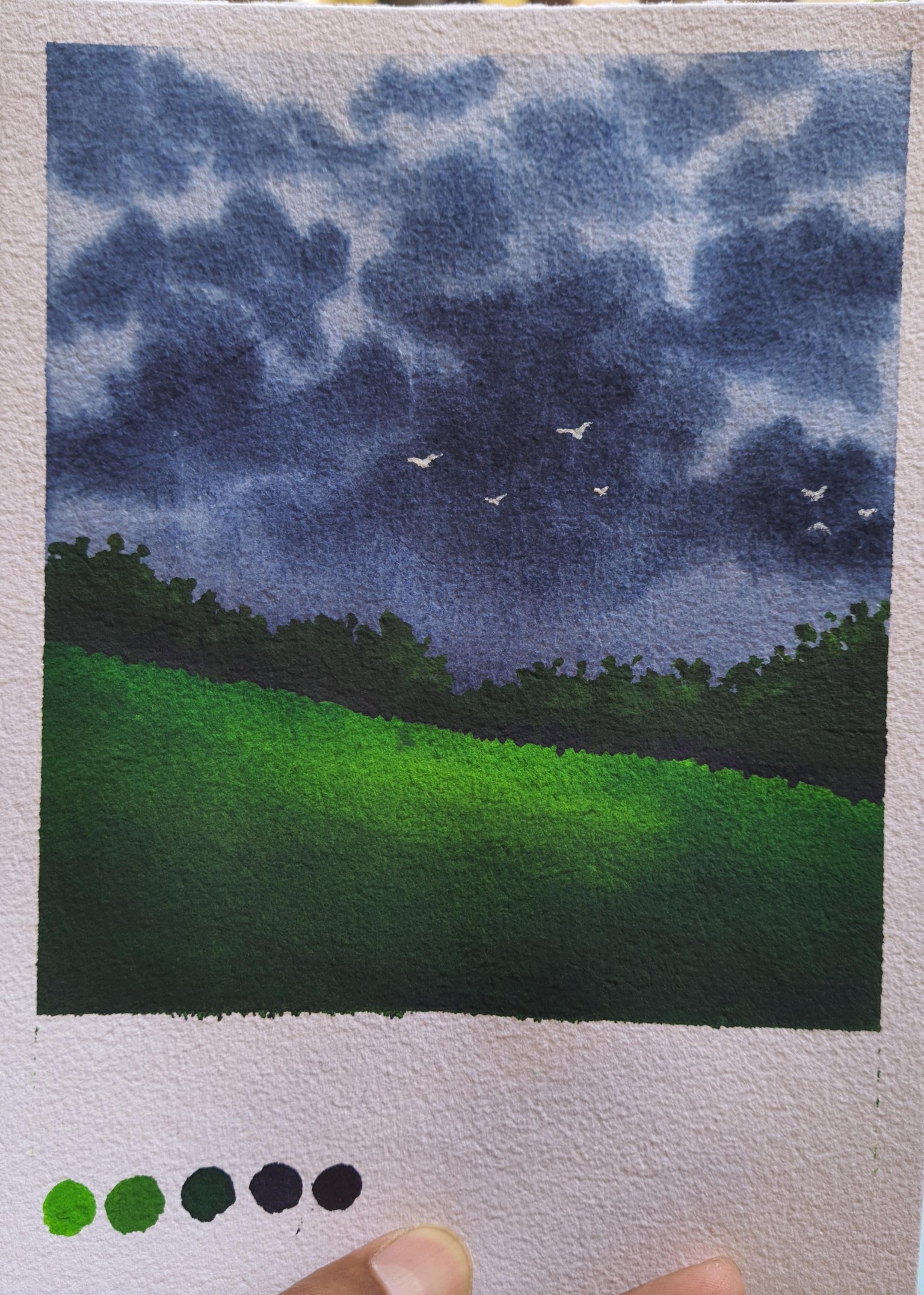 30 Days of Mini Watercolor Landscapes. .. !!! - image 6 - student project