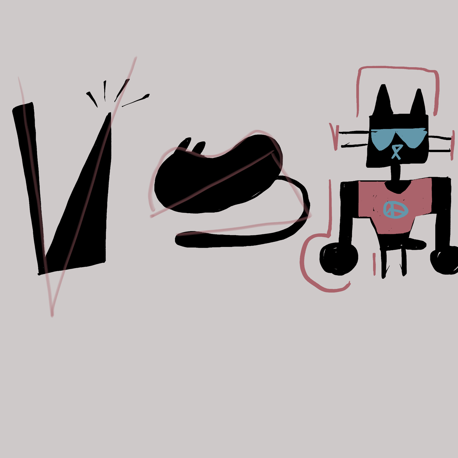 Silhouette and Shape - Cartoon Cats “The Catnip Toy” - image 4 - student project